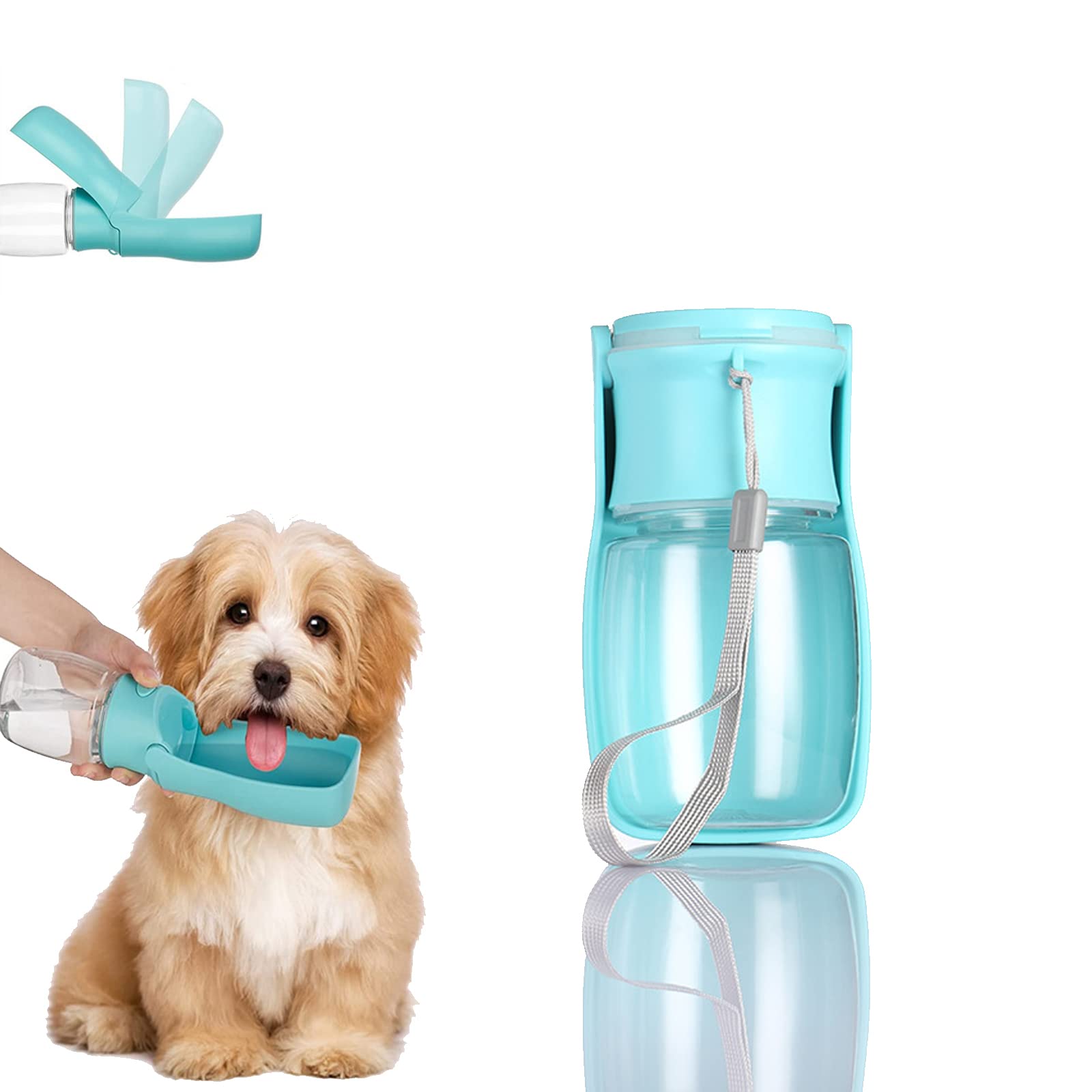Foldable Dog Water Bottle - Portable & Leak Proof Pet Water Dispenser with Large Capacity Bowl for Outdoor Walking, Hiking, Camping & Travel | Perfect for Dogs on the Go