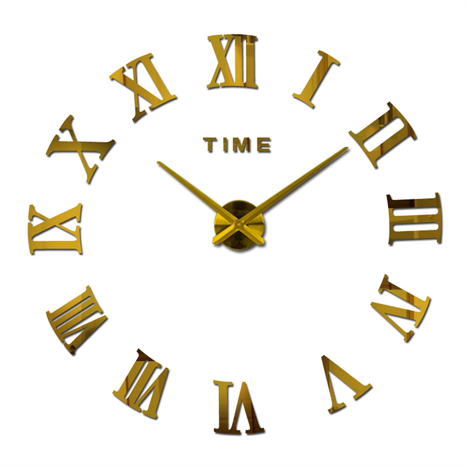 3D Acrylic Mirror Wall Clock - DIY Quartz Watch Modern Home Decor for Living Room, Bedroom, Office - Gold 47 Inch Silent Non-Ticking Wall Clock - Perfect for Home, Office & Gift Giving