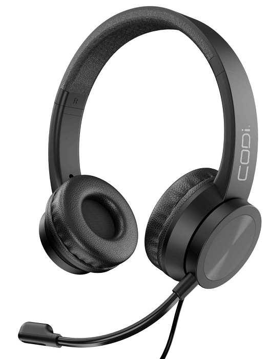 CODi Voice Isolating USB A Headset with Boom Microphone - 300 Pack for Classrooms, Call Centers & Remote Work | Noise-Cancelling PC Headset for Clear Communication