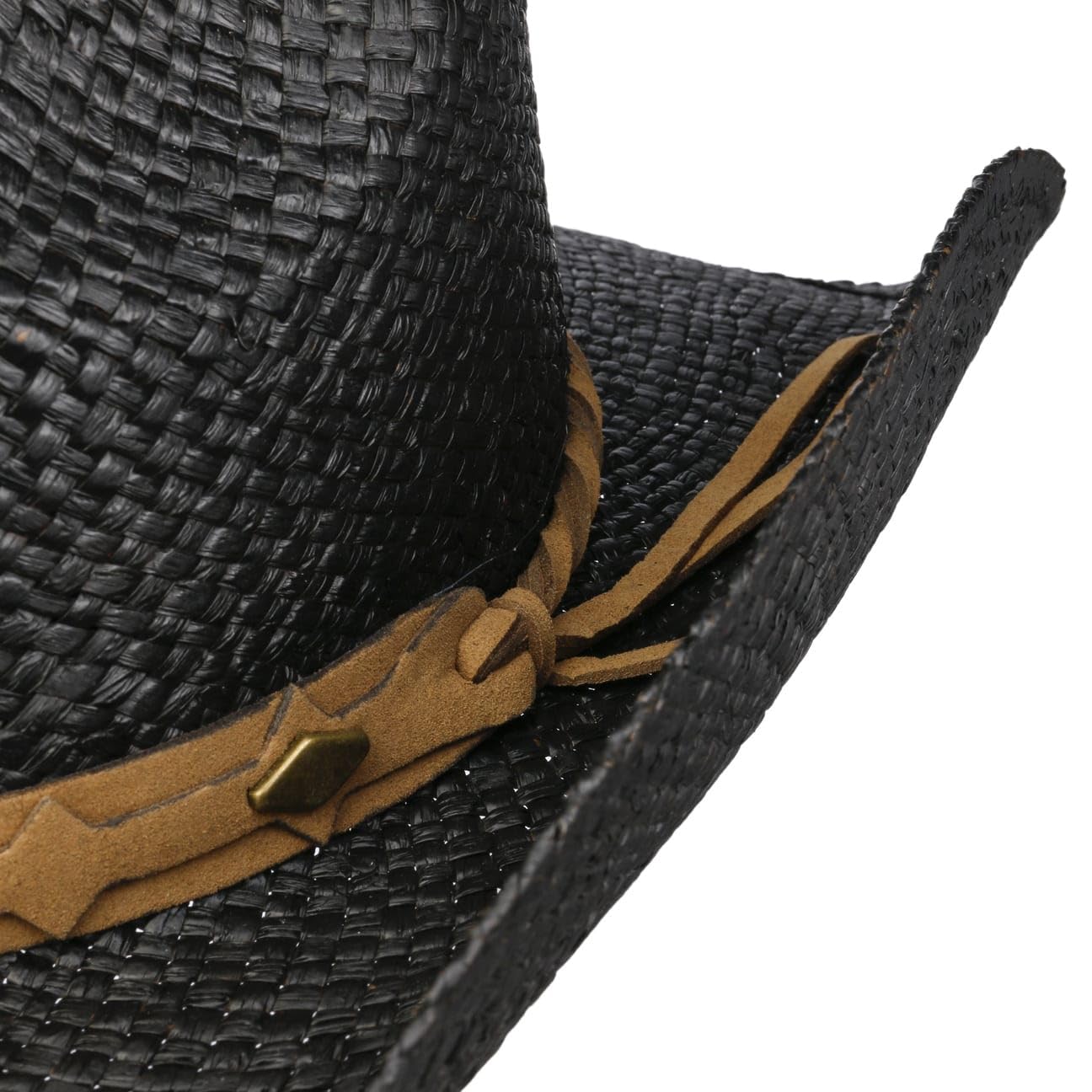 Western Style Raffia Shapeable Sun Hat for Women - Adjustable Cowgirl Hat for Outdoor, Beach, and Country Music Festivals