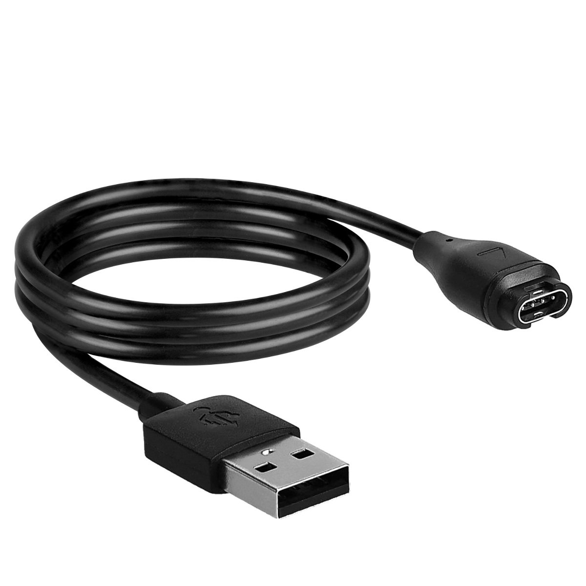 kwmobile USB Charger Cable for Garmin Vivoactive 3/4, Vivosport, Venu 2/2S/Sq, Fenix 5/6/7S/7 Smartwatch - Fast Charging Replacement Cord - Perfect for Travel, Workouts & Daily Use (Black)