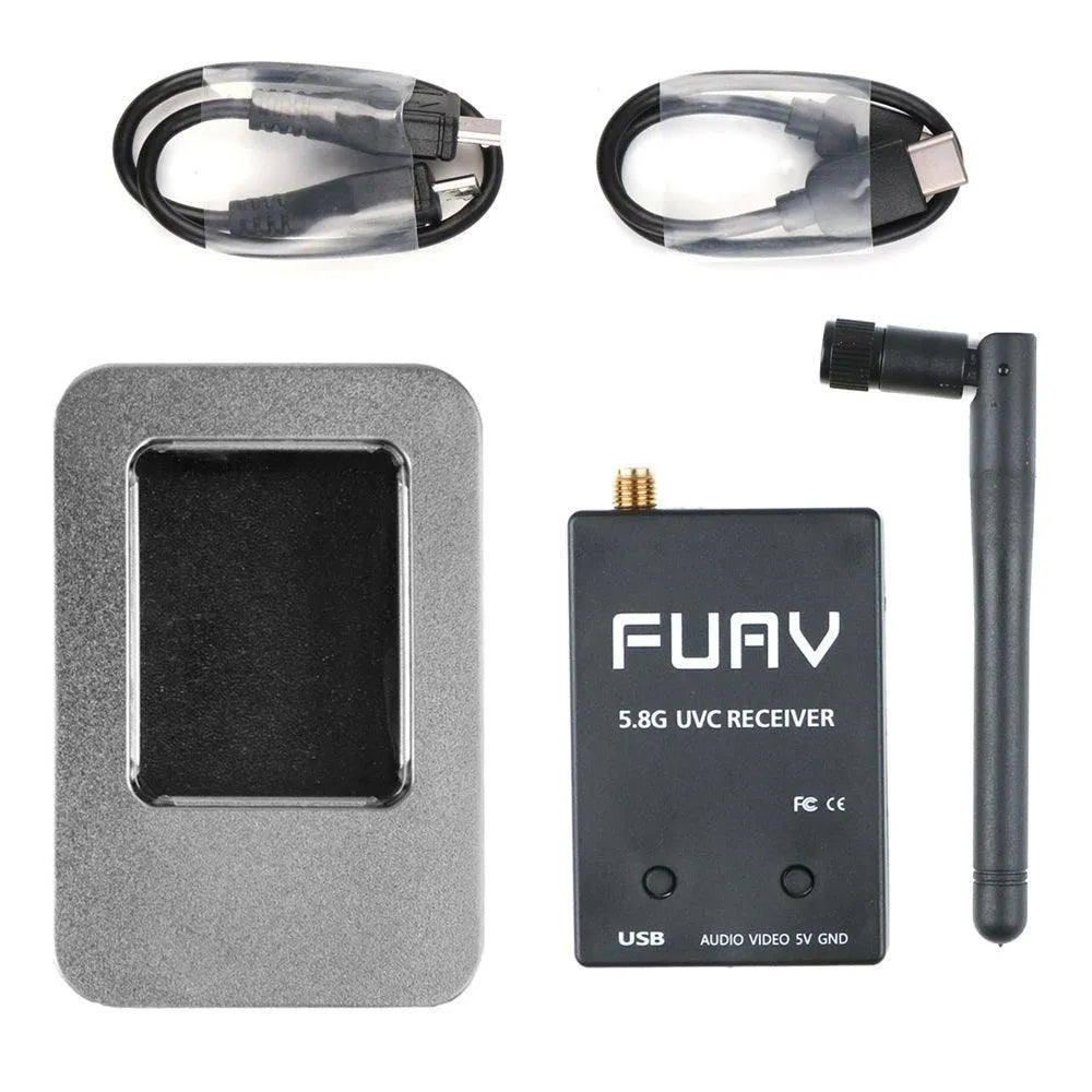 5.8G 150CH FPV Receiver with UVC Video & OTG Support - Compatible with Android Smartphones, PC Monitors - Ideal for Drone Racing, Aerial Photography, and FPV Flying