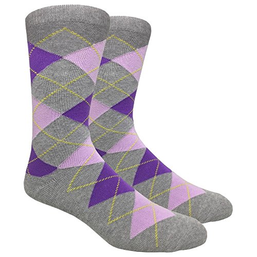 Argyle - Heather Grey & Purple