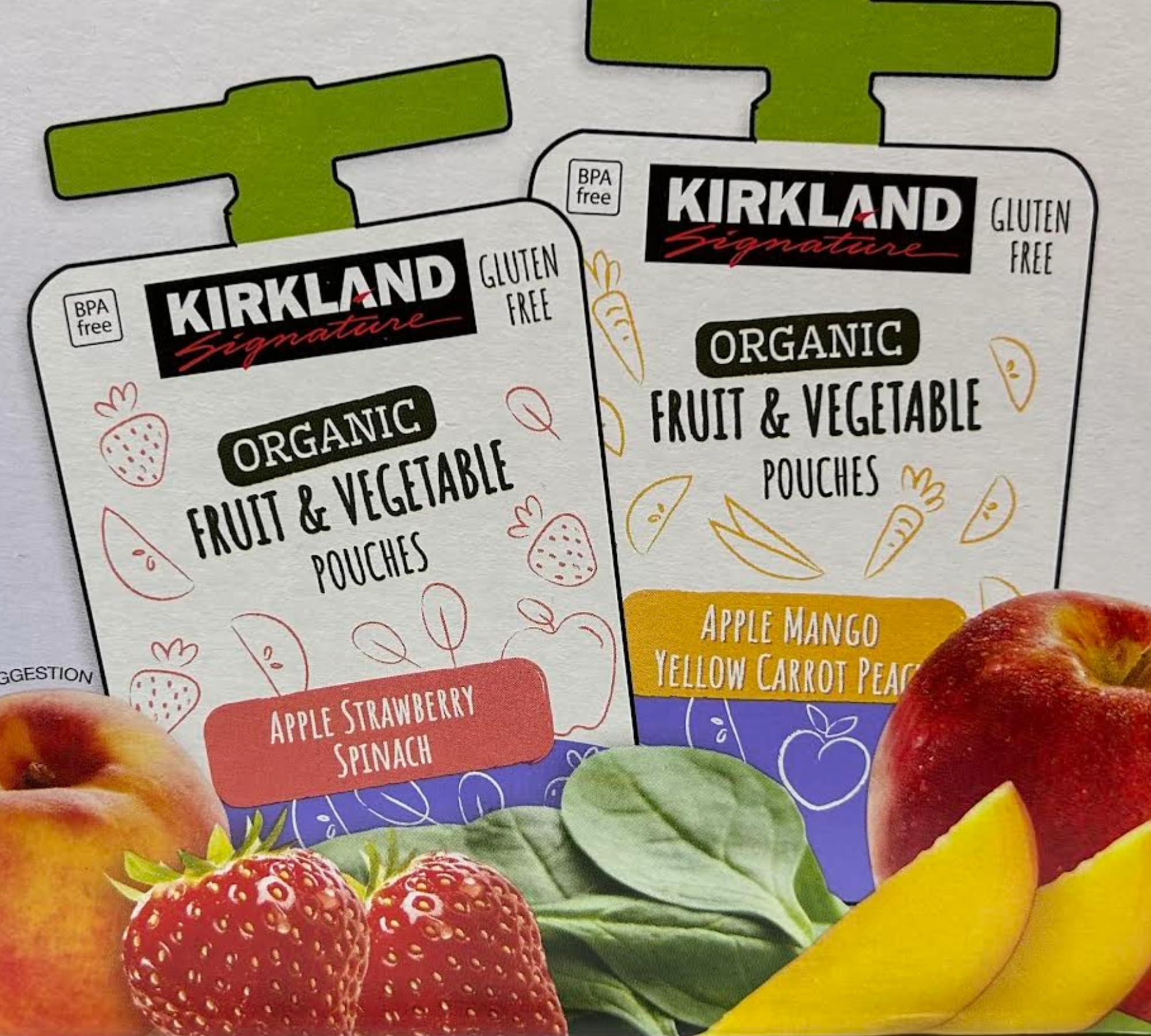 Organic Fruit Snacks Variety Pack - Unsweetened Apple Sauce, Mango, Yellow Carrot Peach & Apple Strawberry Spinach | Gluten Free, Vegan, Keto Friendly | Nut & Dairy Free | Recloseable BPA Free Pouches (3.17 oz, Pack of 12) | Perfect for School Lunches, Office Snacks & On-the-Go Healthy Eating