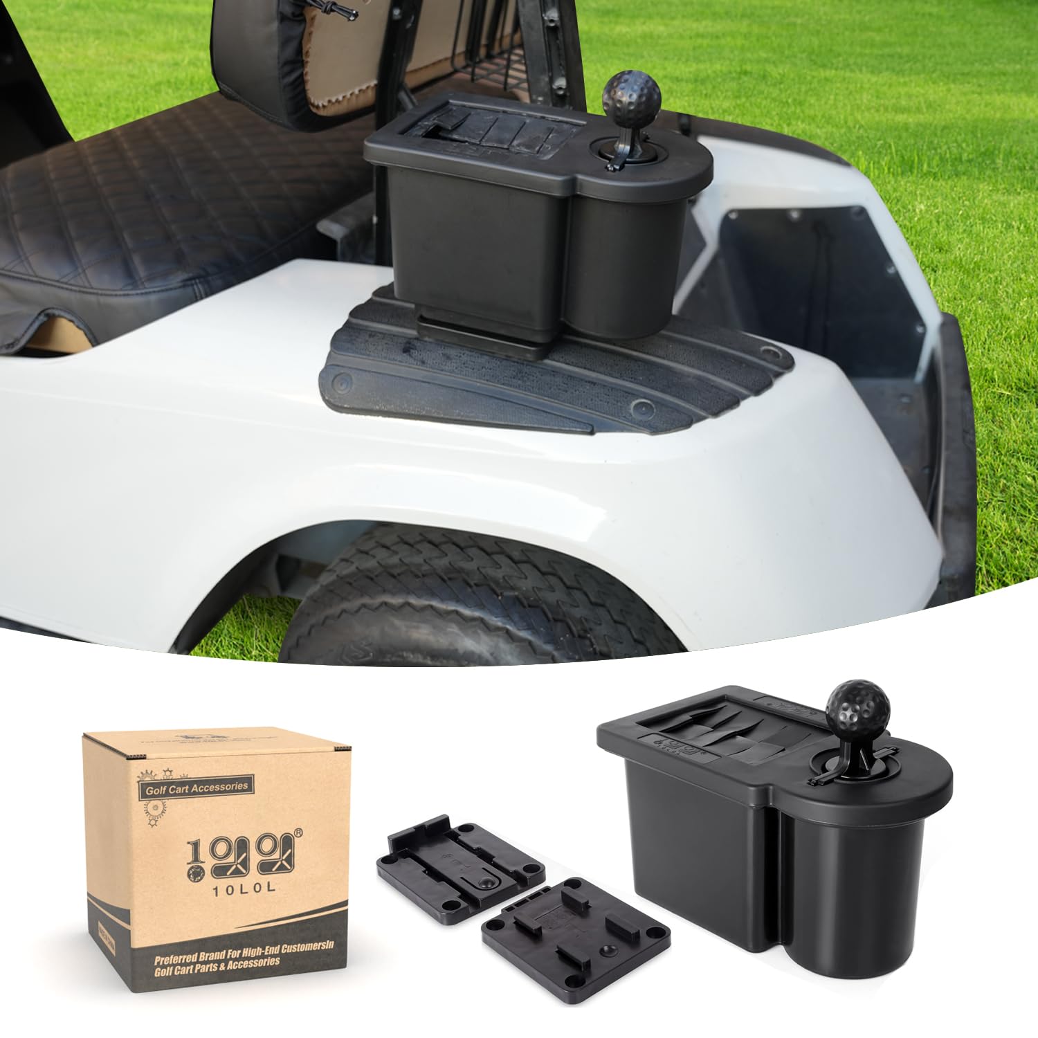 10L Golf Ball & Club Washer Bucket - Deep Cleaning for Golf Balls & Clubs, Compatible with EZGO, Club Car & Most Golf Carts - Perfect for Driving Range, Home Practice & Course Maintenance