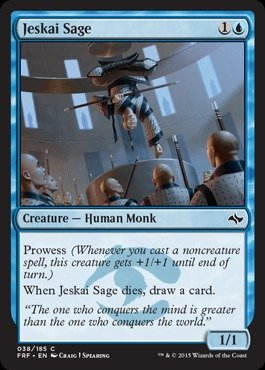 Magic The Gathering Jeskai Sage (038/185) Fate Reforged Foil Card - MTG Collectible Trading Card Game for Deck Building & Strategy Battles