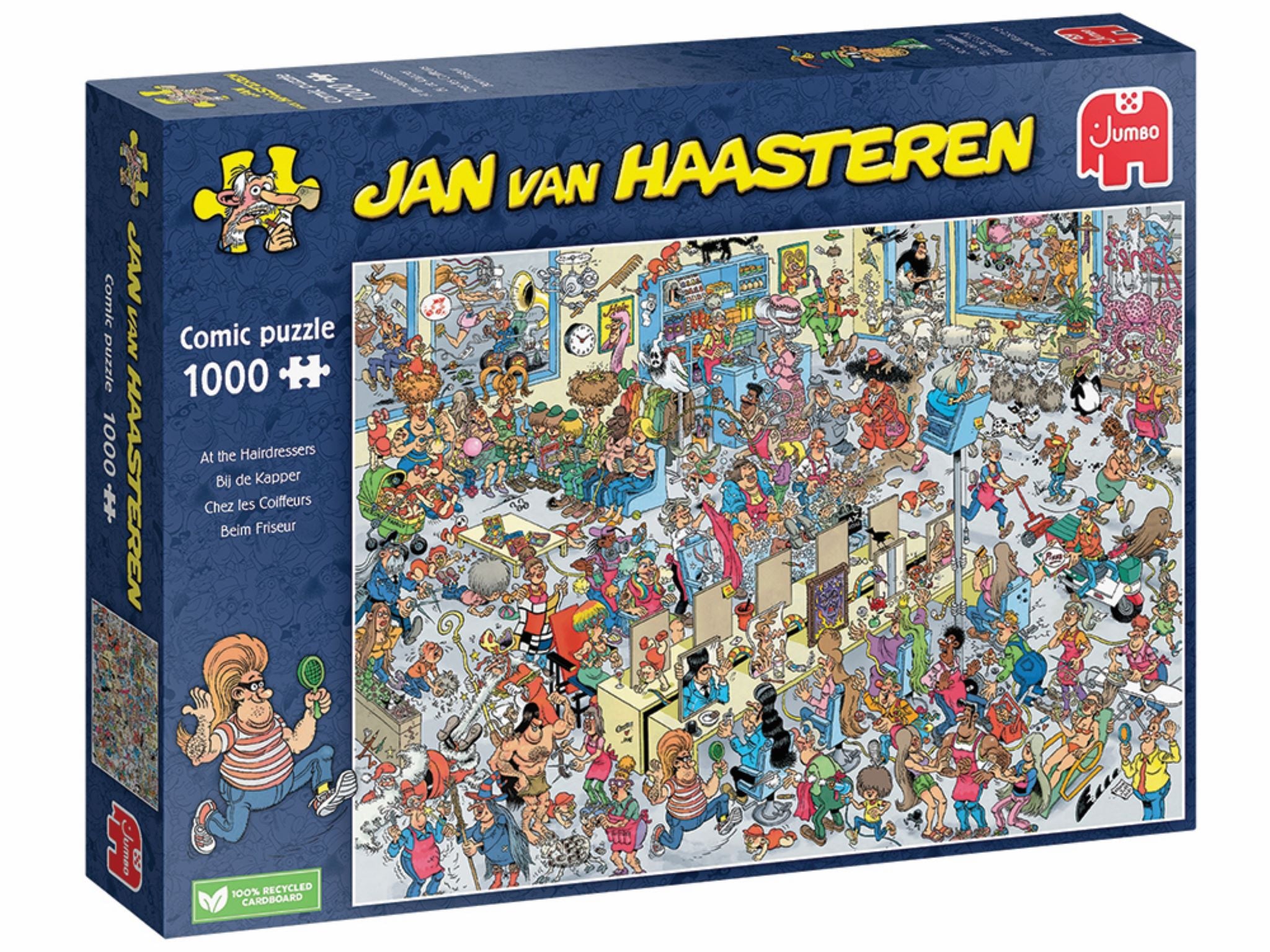 Jan Van Haasteren 1000-Piece Jigsaw Puzzle - At The Hairdressers | Challenging Adult Puzzle for Family Game Night & Relaxation