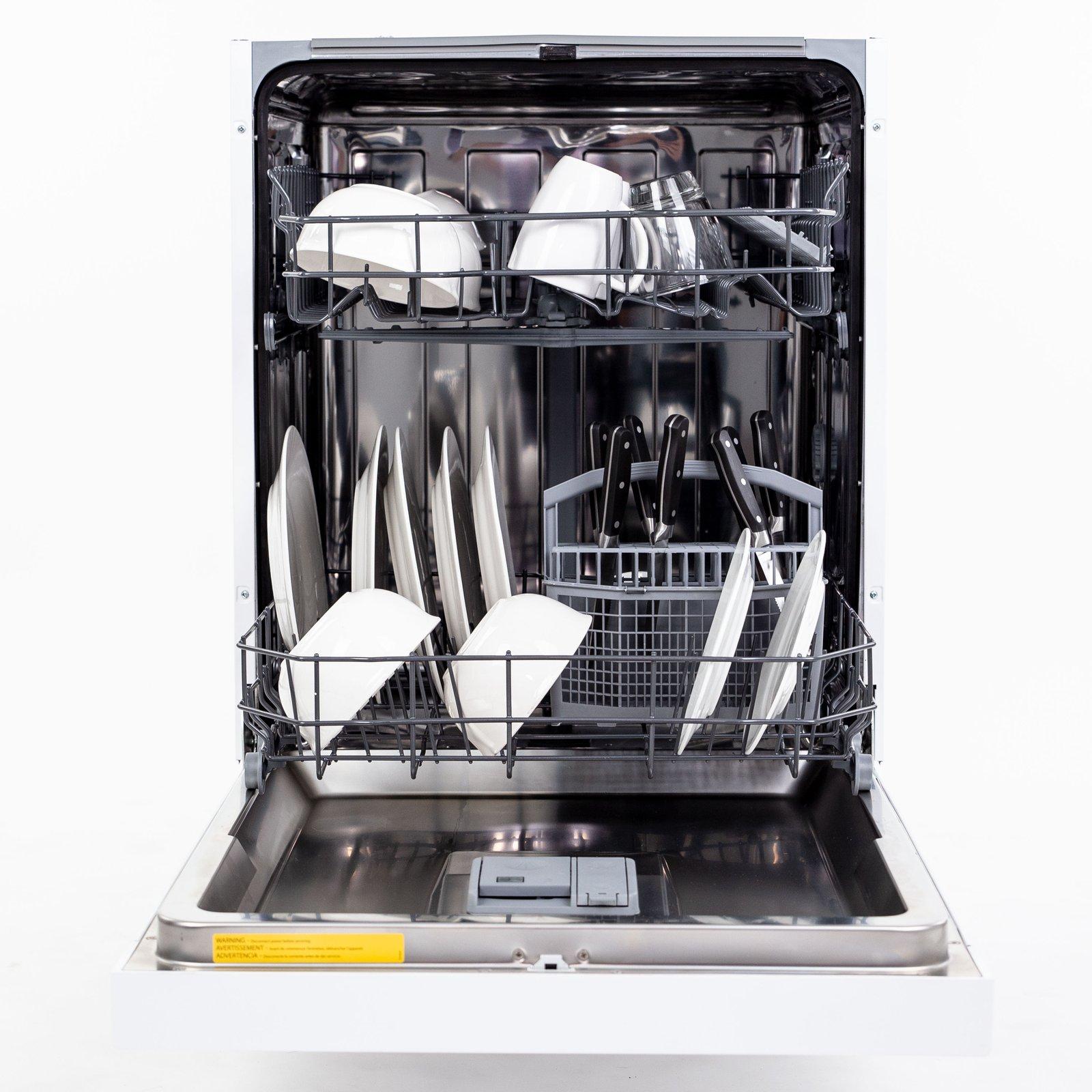 Avanti DWF24V0W 24 Inch Built-In Dishwasher - Energy Efficient, Quiet Operation for Small Kitchens & Apartments - Perfect for Compact Spaces and Daily Dishwashing Needs