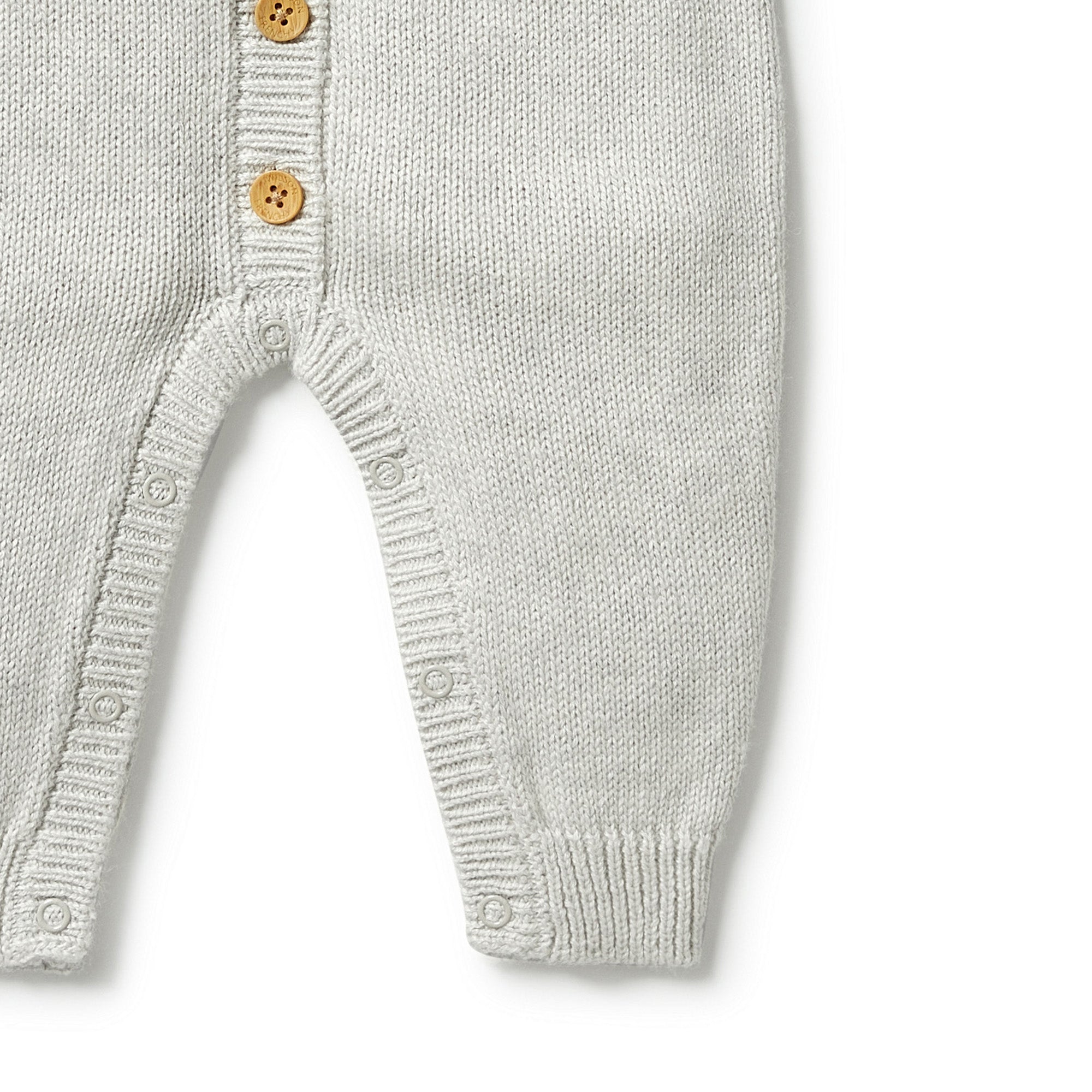 Baby Knitted Button Growsuit - Soft Cotton Romper with Snap Buttons for Easy Diaper Change | Perfect for Newborns, Infants & Toddlers | Ideal for Playtime, Naptime & Family Outings