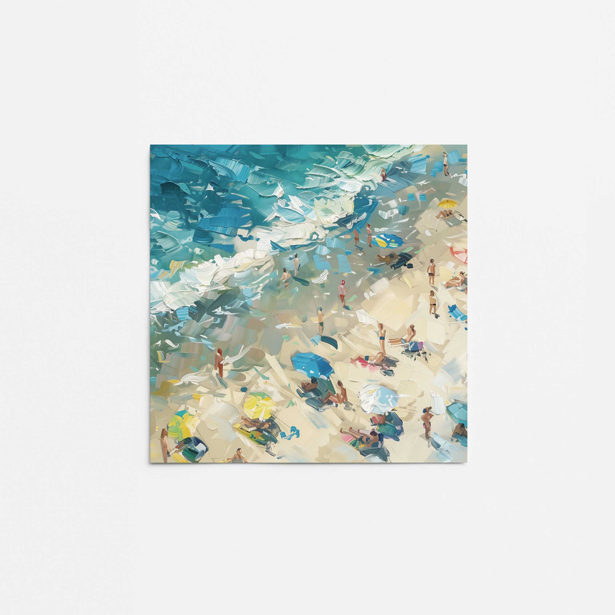 Coastal Harmony Square Print Wall Art - Beach Themed Decor for Living Room, Bedroom & Office - Perfect for Coastal, Nautical & Boho Home Decor Styles