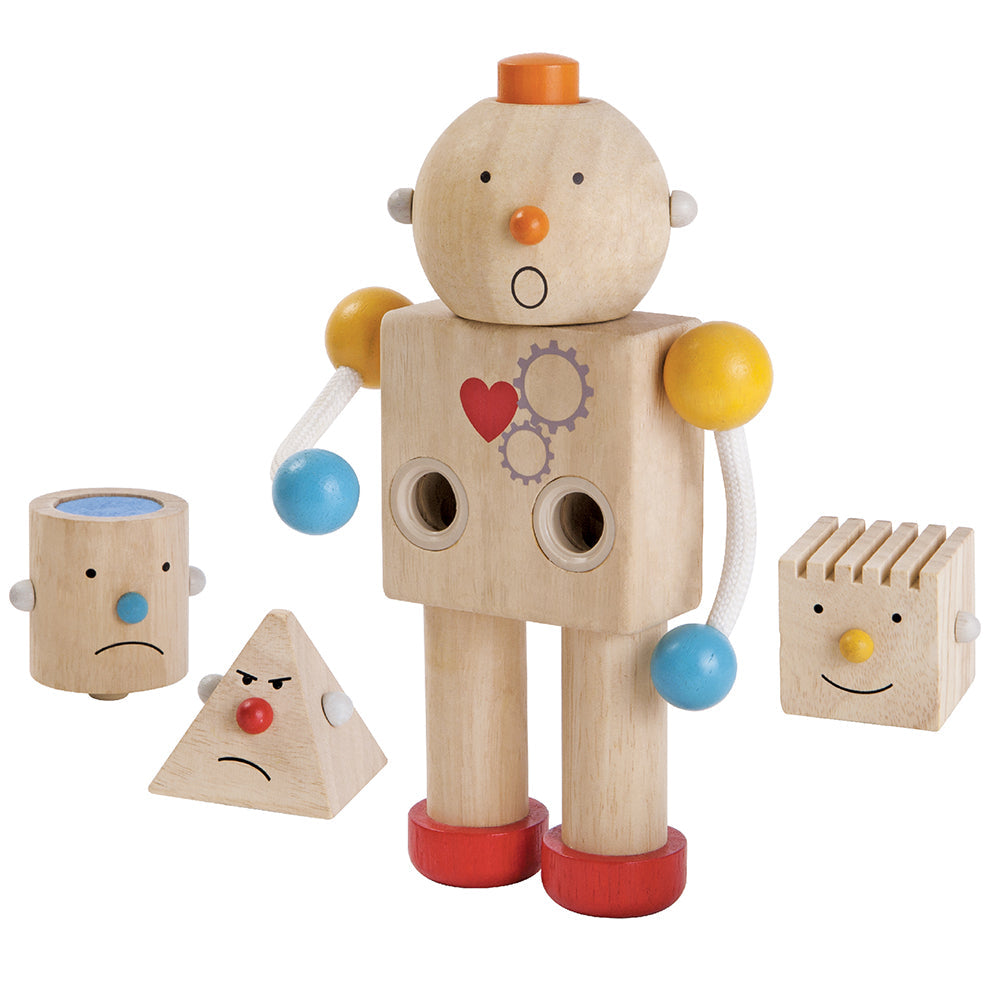 Build Your Own Robot - Emotion Learning STEM Toy for Kids | Eco-Friendly Sustainable Wooden Educational Toy | Perfect for Classroom, Homeschool & Playroom Activities