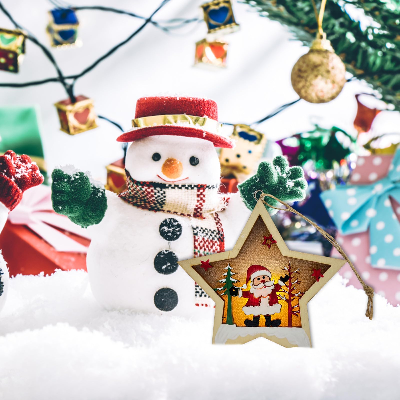 LED Glowing Snowman Night Light - Christmas Table Decoration & Wind Lamp | Cute Holiday Decor Under $5 | Perfect for Bedroom, Living Room & Christmas Tree Decorating