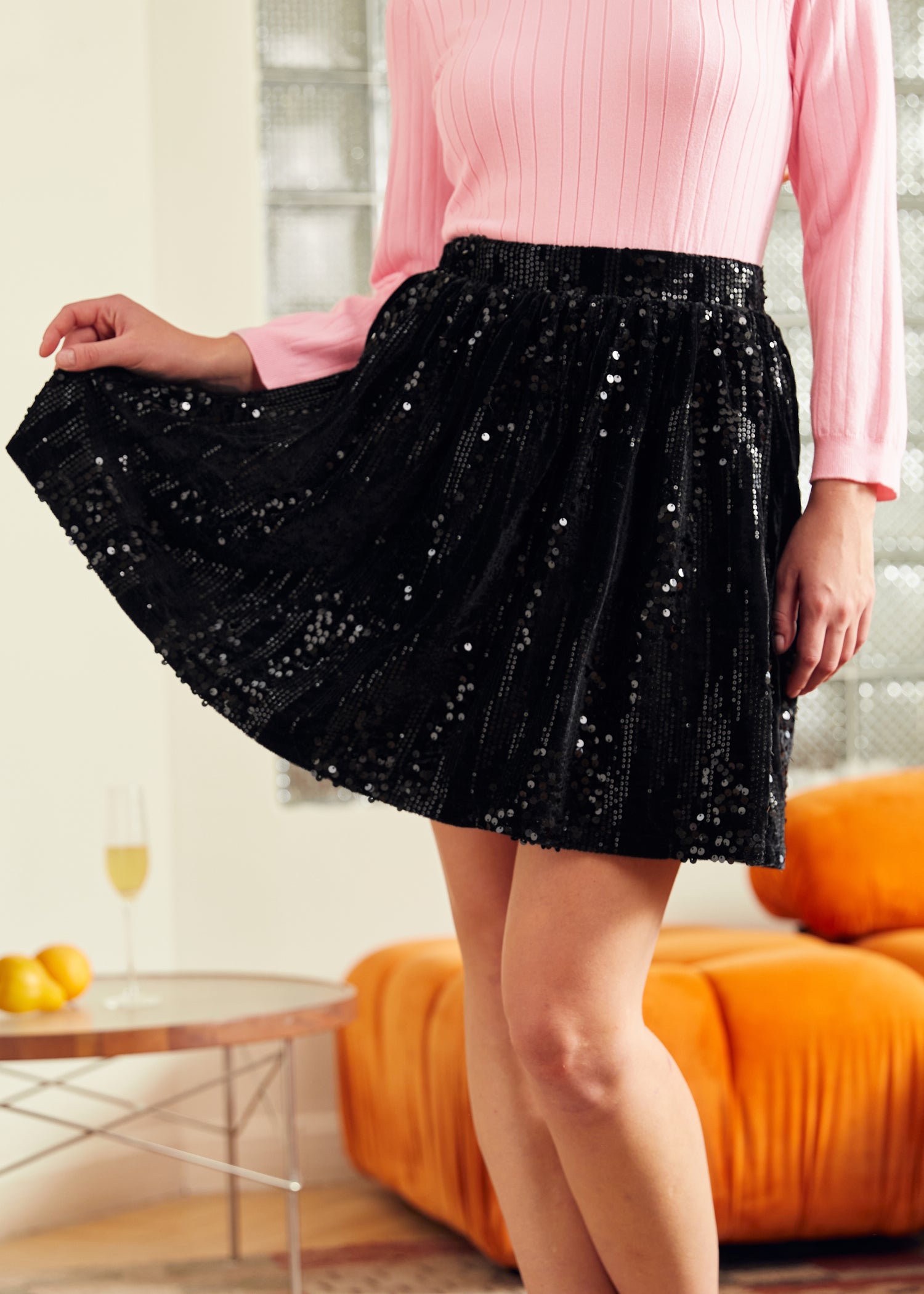 Midnight Muse Dirndl Velvet Skirt for Women - Elegant A-Line Vintage Style Skirt with Elastic Waist - Perfect for Oktoberfest, Renaissance Fairs & Holiday Parties