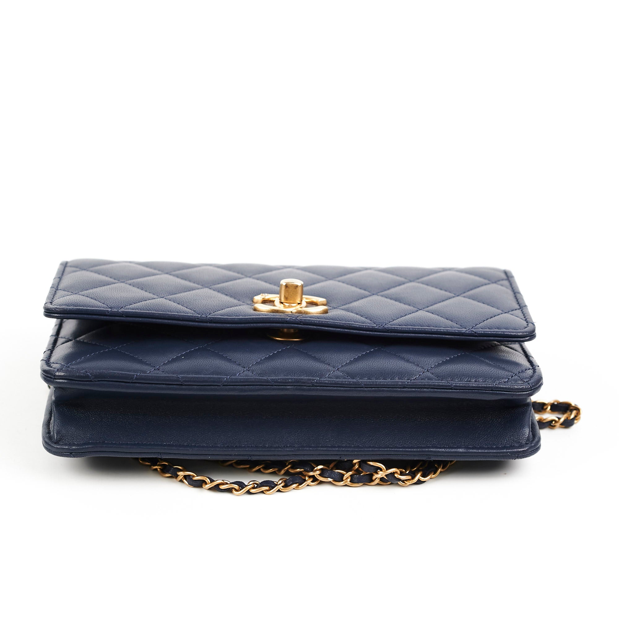 Chanel Seasonal Wallet On Chain Lambskin Navy Microchipped - Luxury Crossbody Bag for Women, Perfect for Parties, Date Nights & Special Occasions