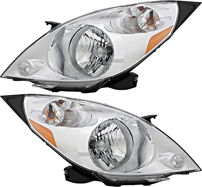 Chevrolet Chevy Spark Headlight Assembly Set - Halogen Replacement Lamps for Driver & Passenger Side (2013-2015 Models) | Perfect for Night Driving & Foggy Conditions