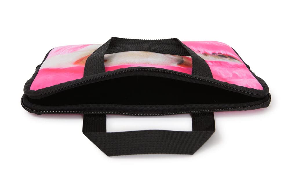 11-12.5 Inch Laptop Sleeve Case for MacBook Air, Chromebook, Ultrabook & Tablets - Cute Dog Design Neoprene Protective Cover for Apple, Samsung, Google, Acer, HP, Dell, Lenovo, Asus - Perfect for School, Office & Travel Use