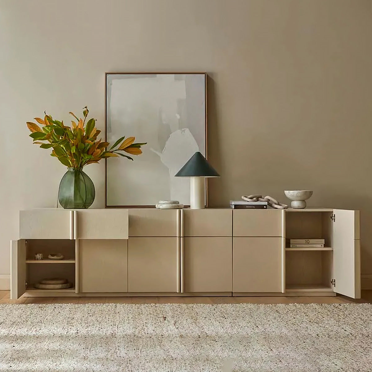 Kin 2-Drawer 4-Door Buffet Table - Stylish Sideboard for Dining Room Storage & Serving | Perfect for Entertaining & Home Decor