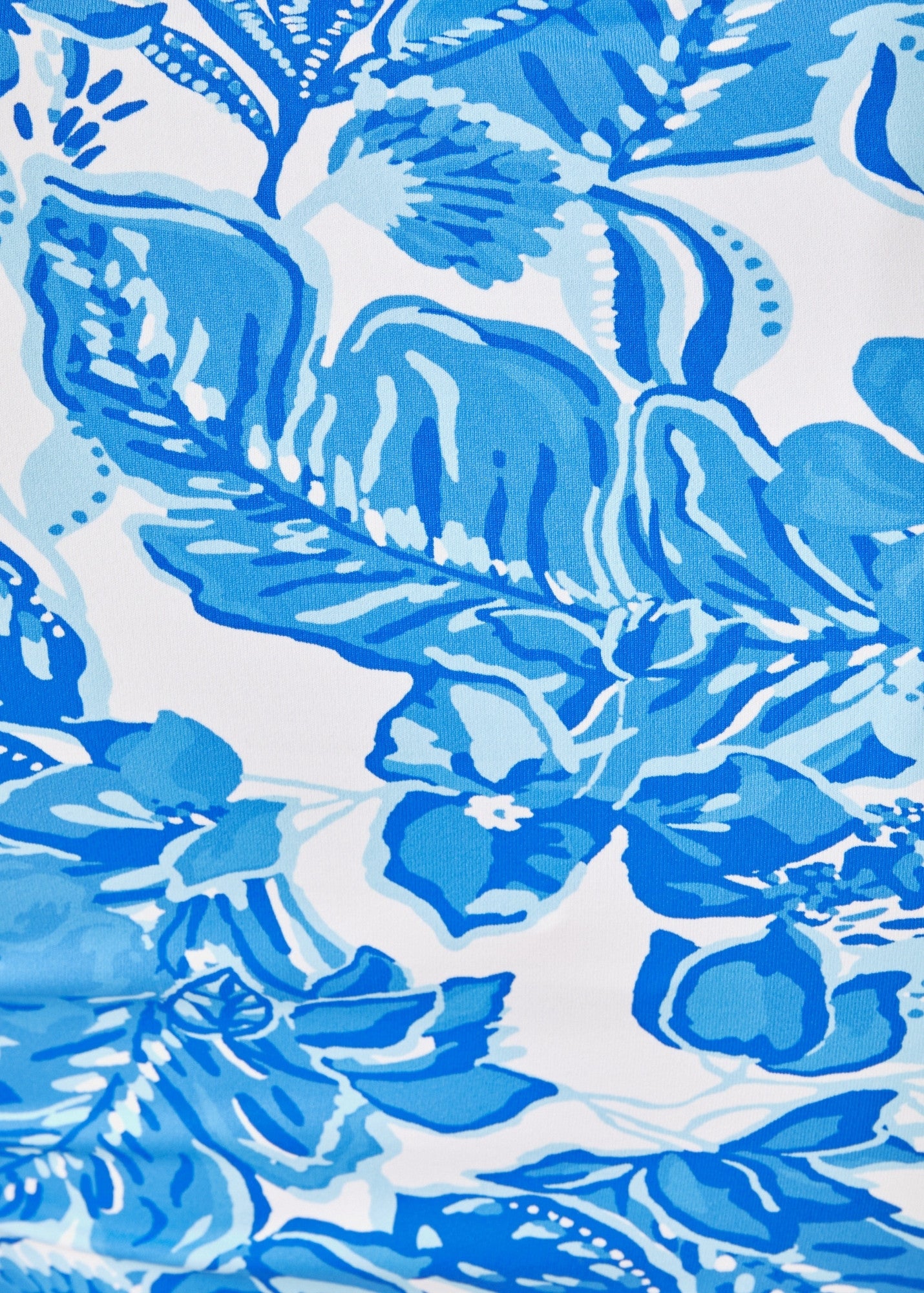 Lilly Pulitzer x GARDE COTE Women's Short Sleeve Stretch Top with Exclusive Floral Print - Soleil Azur Blue | Casual Summer Blouse for Beach, Vacation & Everyday Wear