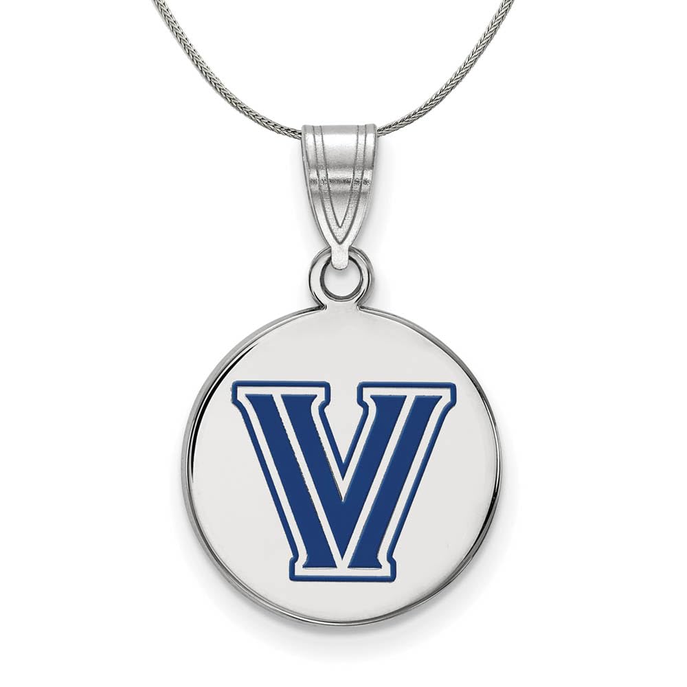 Sterling Silver Villanova U Pendant Necklace for Gifts & Graduation