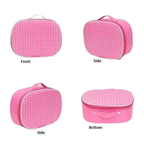 2-Piece Multipurpose Vanity Box Set & 3-Piece Makeup Kit Combo - Travel Organizer, Cosmetic Storage, Beauty Pouch (Multicolor) | Perfect for Travel, Home & Salon Use
