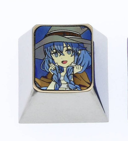 Mushoku Tensei & Quest of Memories Themed 1U Titanium Alloy Custom Keycaps - Anime & Gaming Character Art Keycaps for Mechanical Keyboards (Perfect for Gaming Setups & Collector Displays)