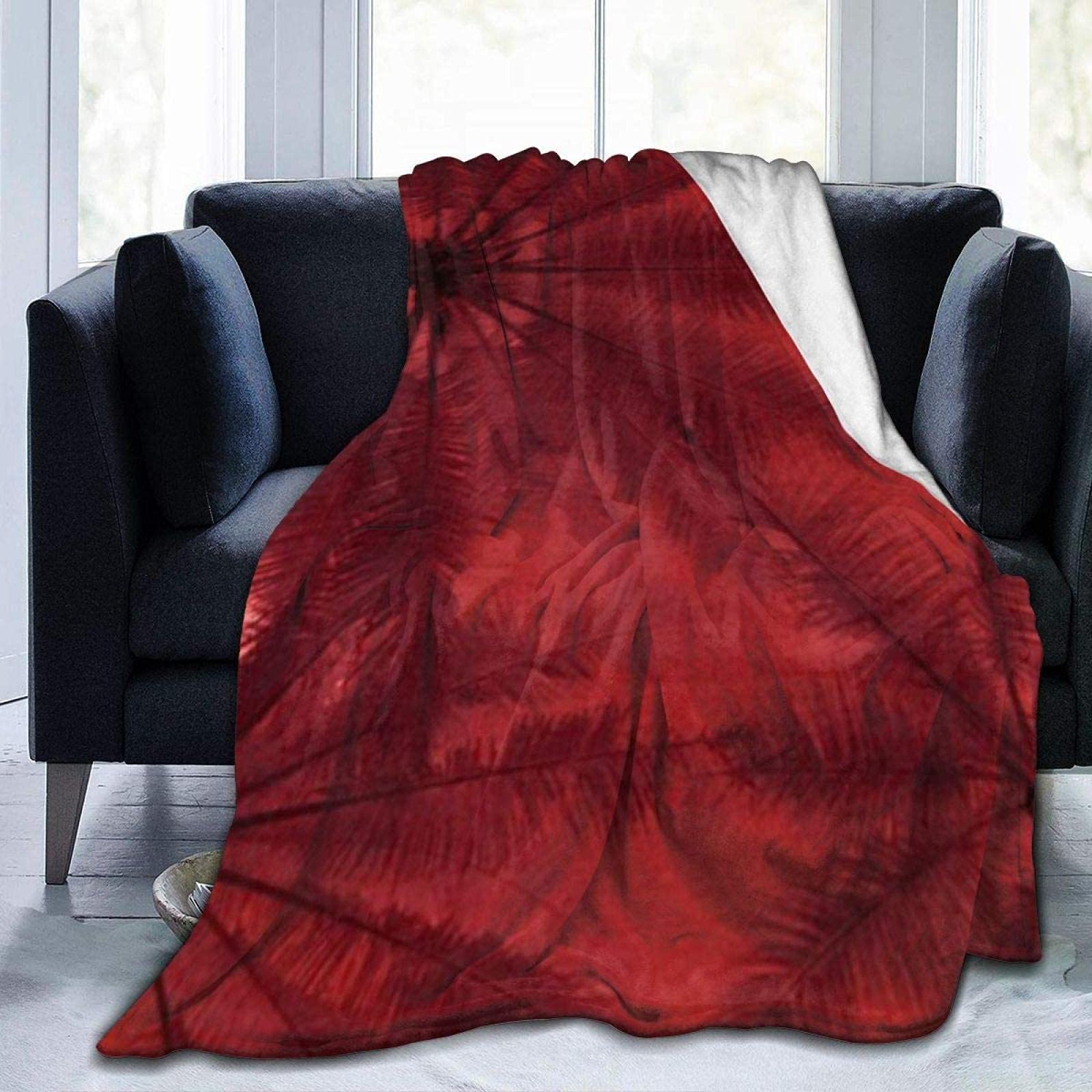 Epushow Super Soft Fiber Blanket - Infrared Palm Print, Light & Warm for Bed, Sofa, Living Room
