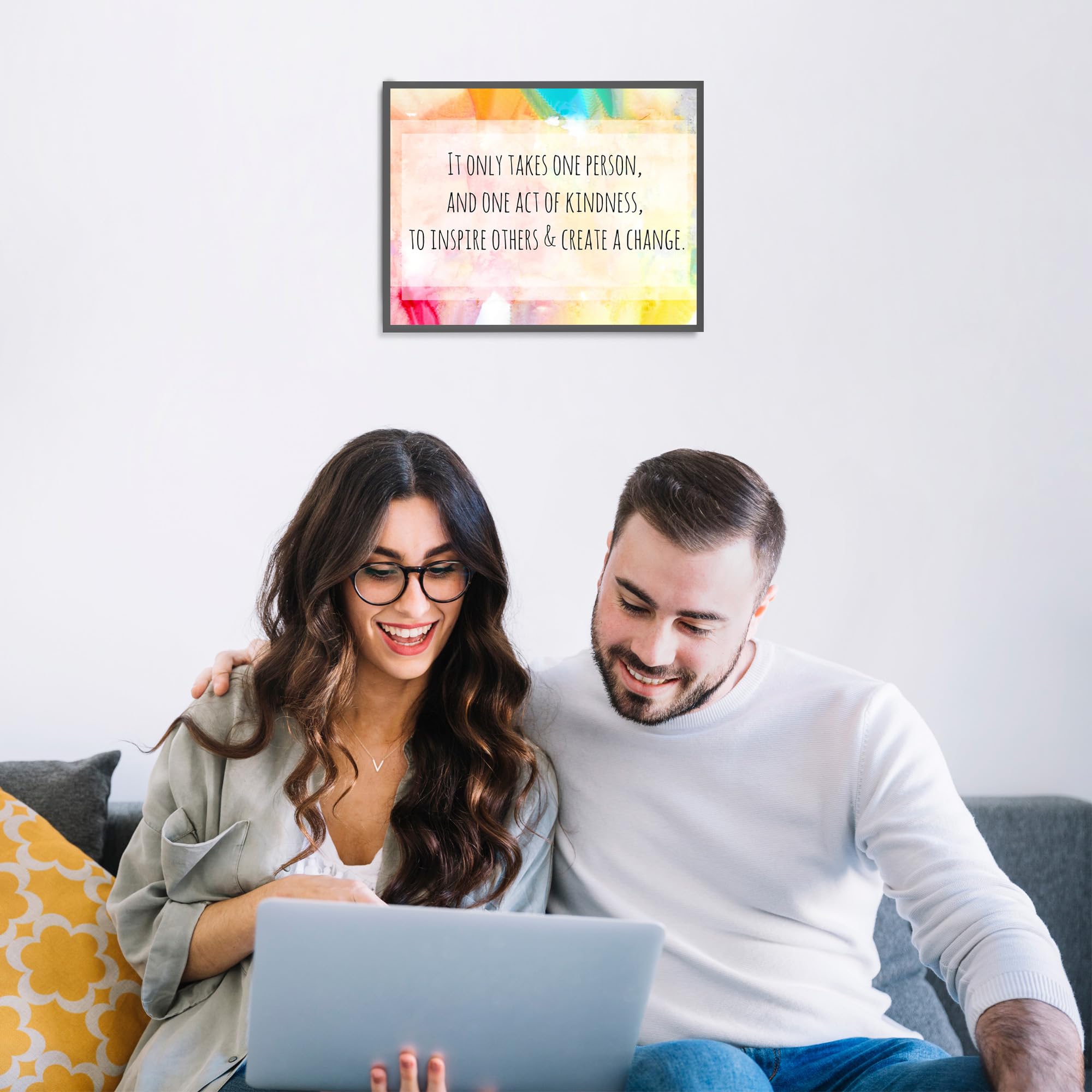 Positive Affirmations Inspirational Wall Art Print - Motivational Quotes for Living Room, Office & Bedroom Decor - Unframed 8x10 - Perfect for Home, Workspace & Meditation Room Aesthetic