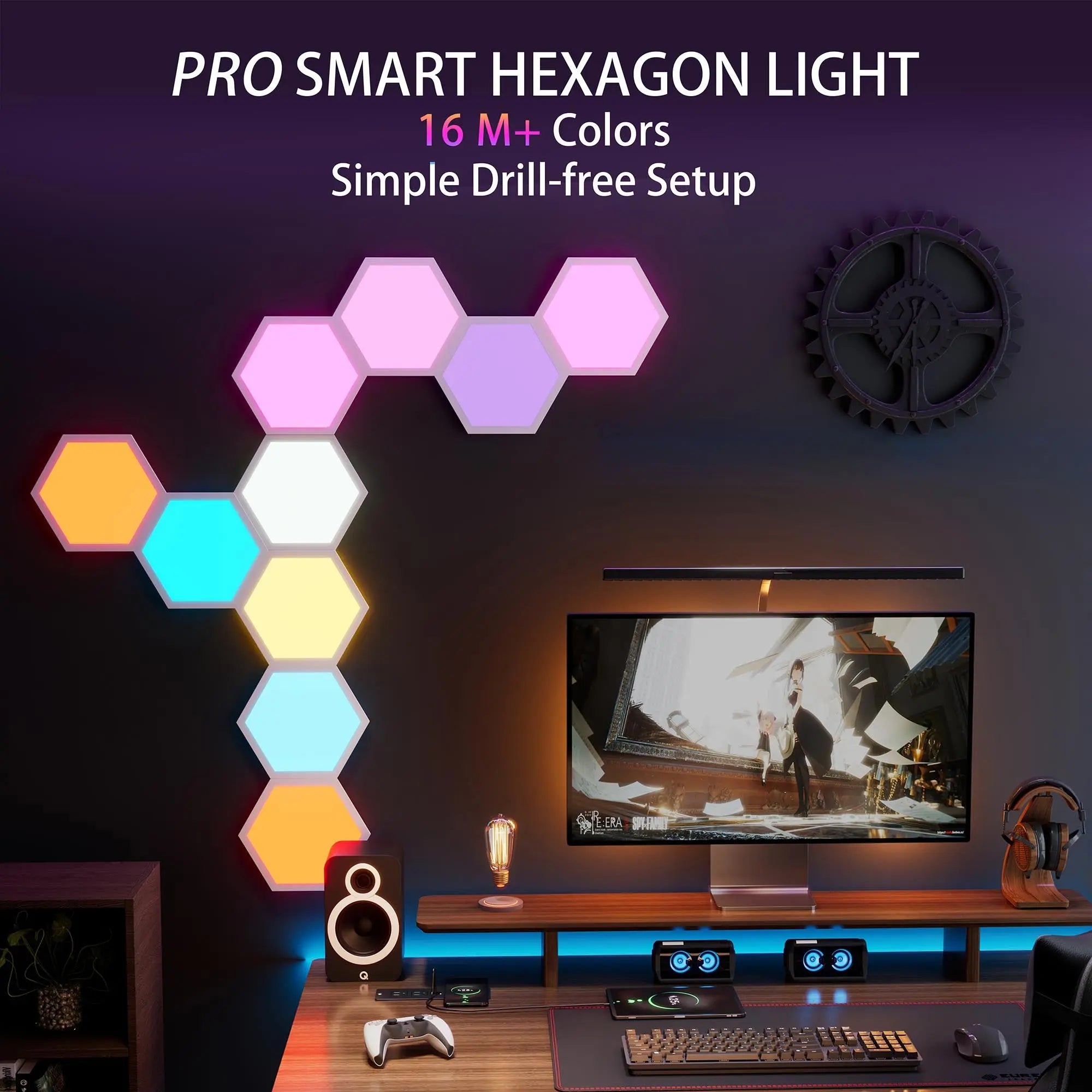 Lucet Art Lighting - 9.5x8 Inch Modern Wall Light for Home Decor | Perfect for Living Room, Bedroom & Office Lighting