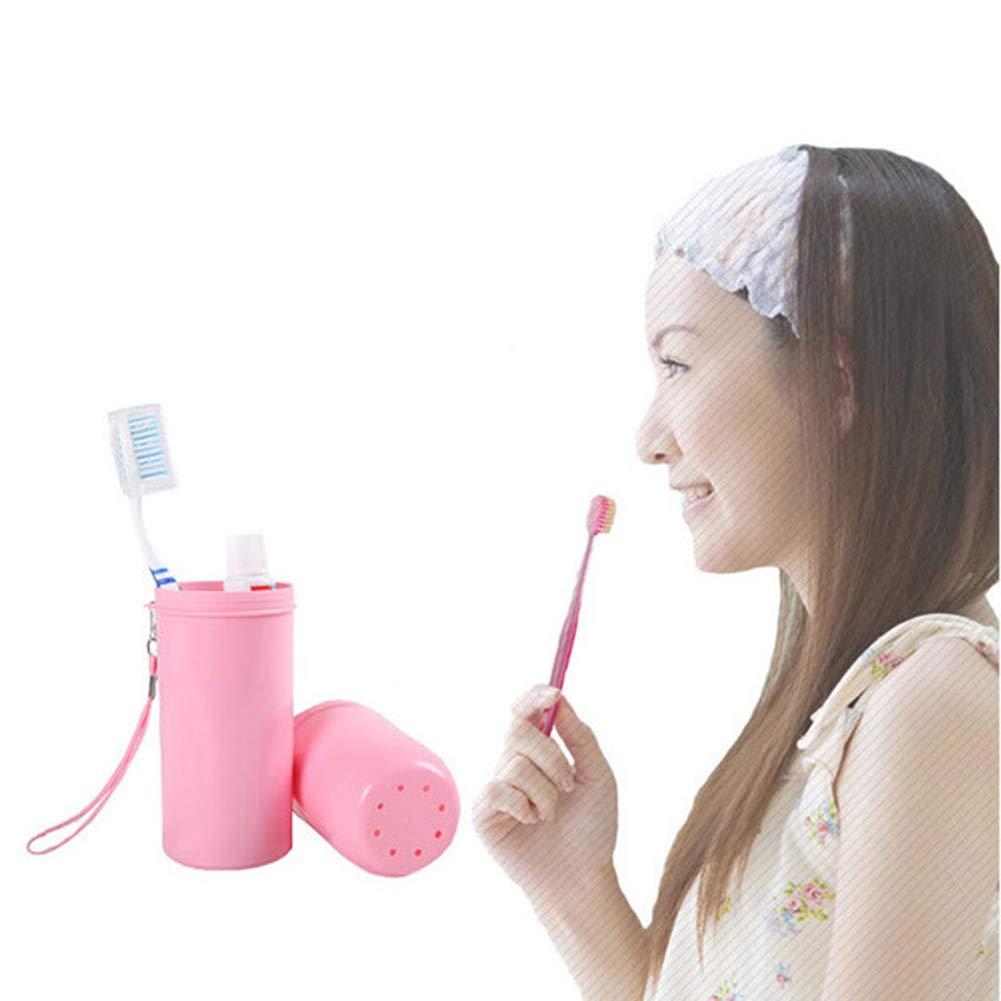 Portable Toothbrush Holder Case for Travel & Camping - Green Storage Box