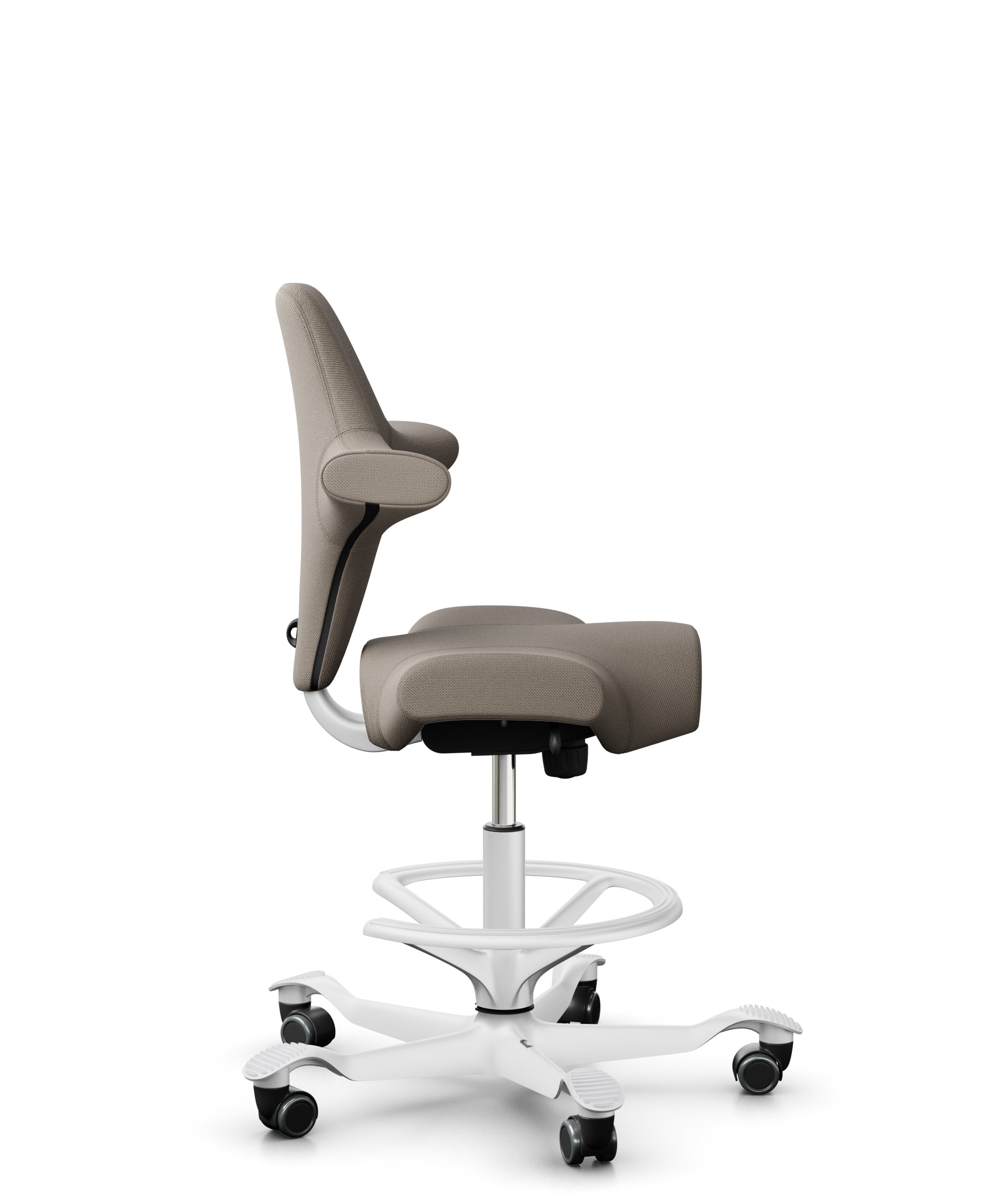 HÅG Capisco 8106 Ergonomic Office Chair - White & Gabriel Select SC60129 Beige Mesh Task Chair for Home & Office Workspace - Perfect for Long Hours Sitting, Computer Work & Back Support