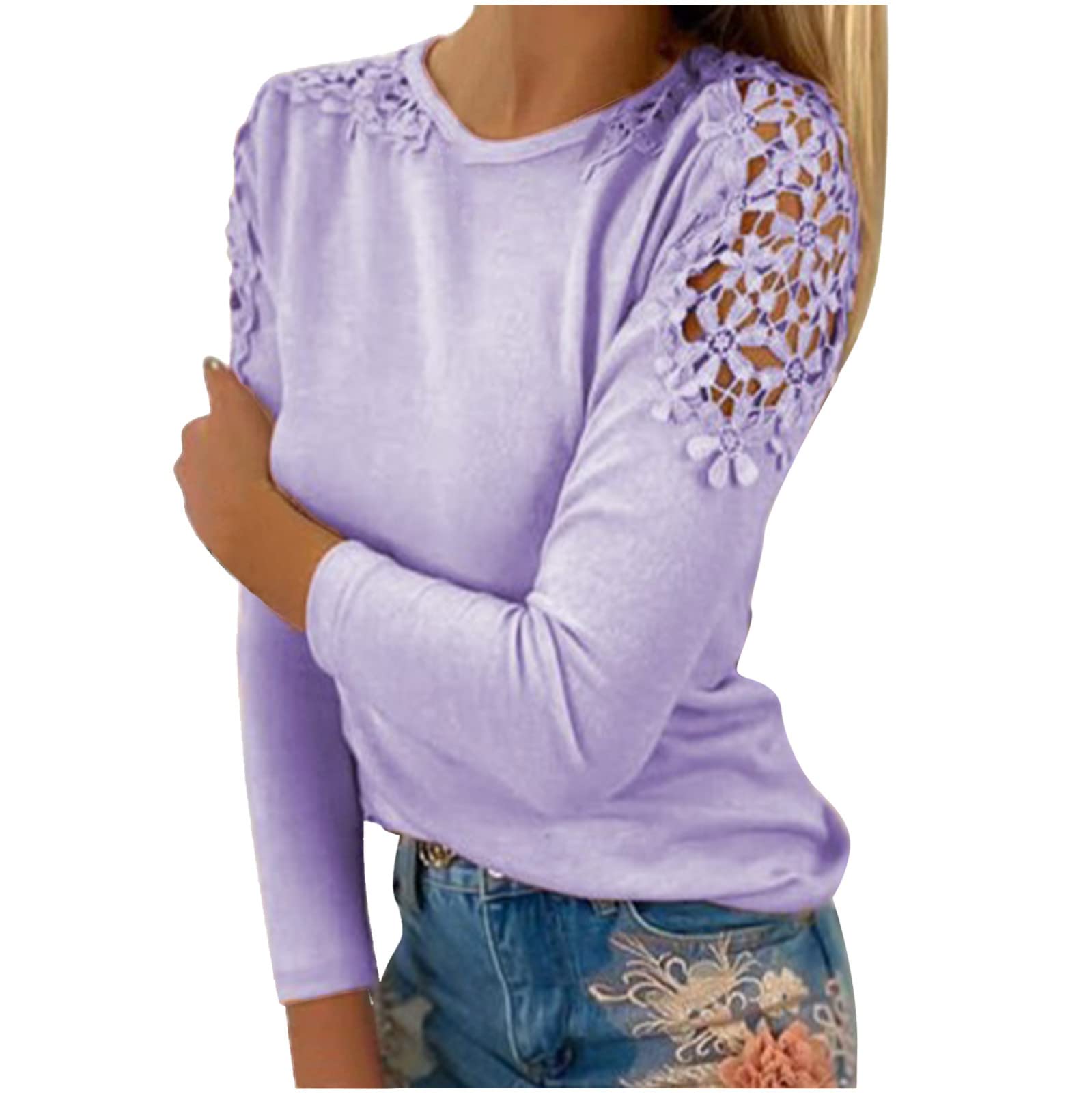 Elegant Hollow Out Long Sleeve Blouse for Women - Fashionable Fall Sweater & Halter Top with Lace Detail | Perfect for Date Nights, Office Wear, Cocktail Parties & Casual Outfits | Autumn Dating, Business Meetings & Daily Fashion Essential | Ideal for Work, Parties, and Everyday Stylish Outfits