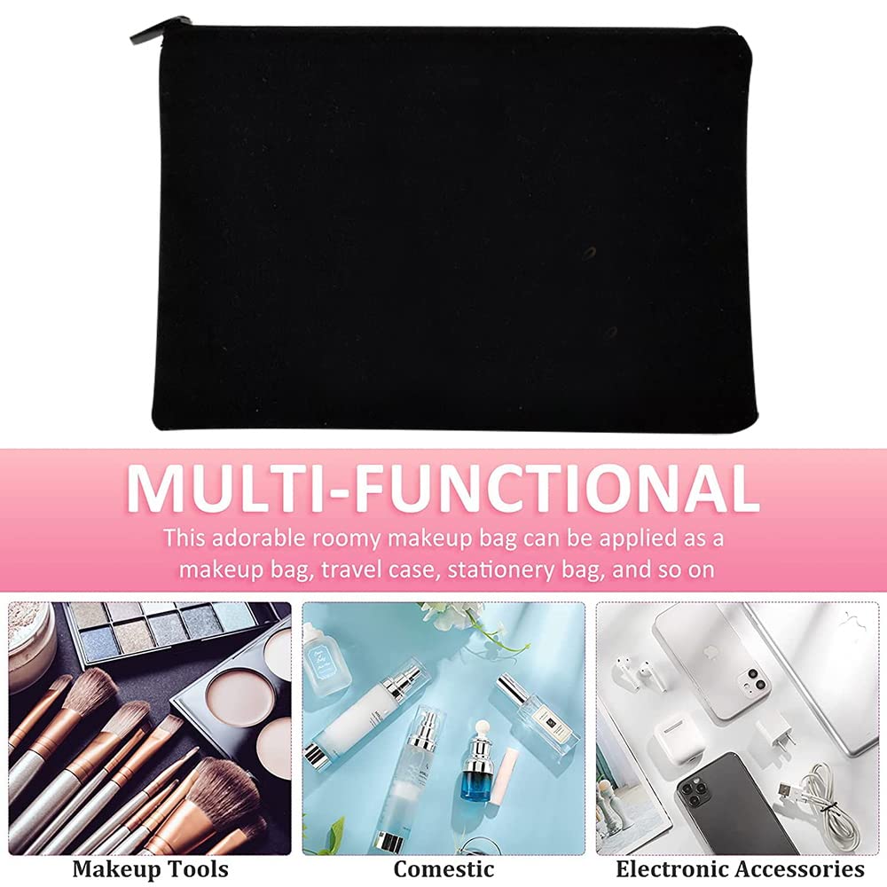 Printed Window Zip Canvas Pouch - Waterproof Makeup Bag for Travel, Cosmetic Organizer, Toiletry Bag for Women, Bridesmaid Gift, Pencil Case, Wash Bag - Perfect for Daily Use, Gym, School & Travel (Mushroom021)