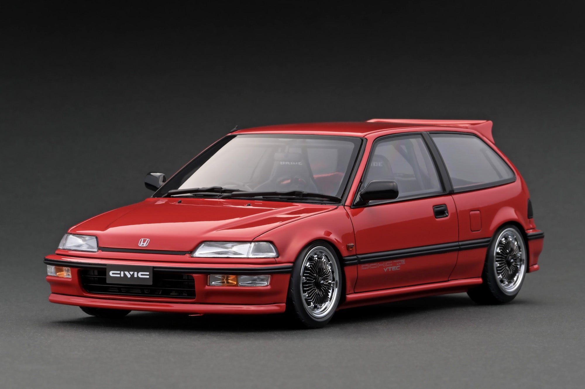 1:18 Scale Red Honda Civic EF9 Diecast Model Car - Collectible Toy for Car Enthusiasts & Perfect Gift for Birthday, Home Office Decoration