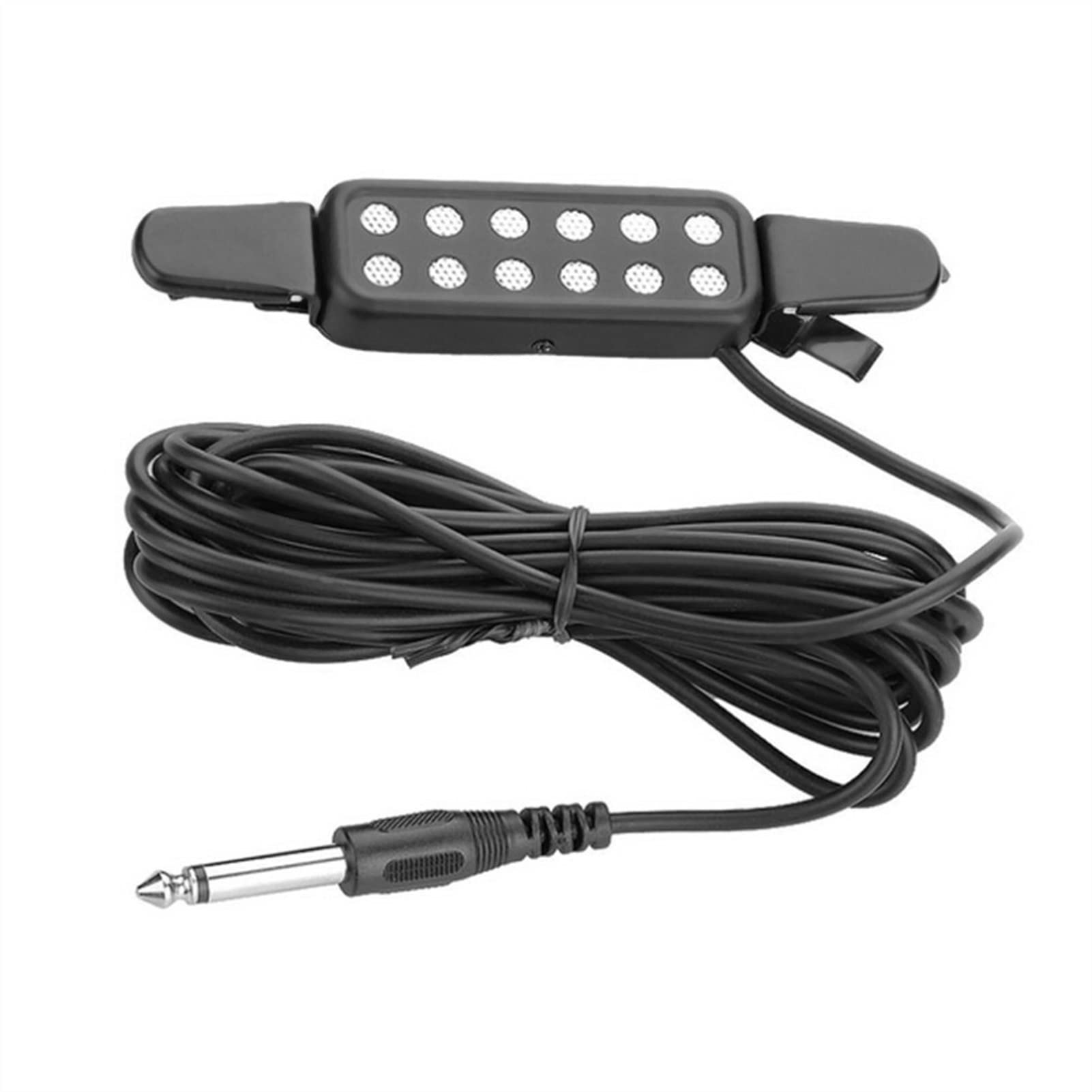 Acoustic Guitar Pickup - 12-Hole Clip-On Microphone with Wire Amplifier for Electric & Acoustic Guitars | Perfect for Live Performances & Studio Recording