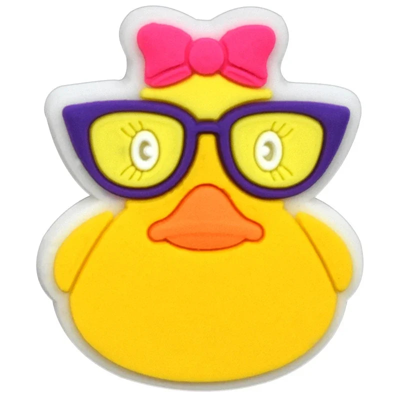 Duck Shoe Charms for Crocs & Sandals - Cute Decor Pins for Kids, Boys, Girls, Men & Women - Perfect for Clogs, Jeans & Buckle Shoes - Fun Accessories for School, Parties & Everyday Wear