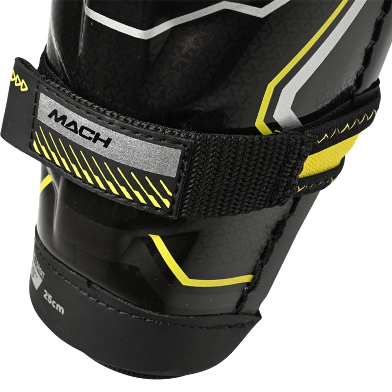 Bauer Supreme Mach Youth Hockey Shin Guards - Lightweight & Durable Protection for Ice Hockey Players - Perfect for Games & Practice