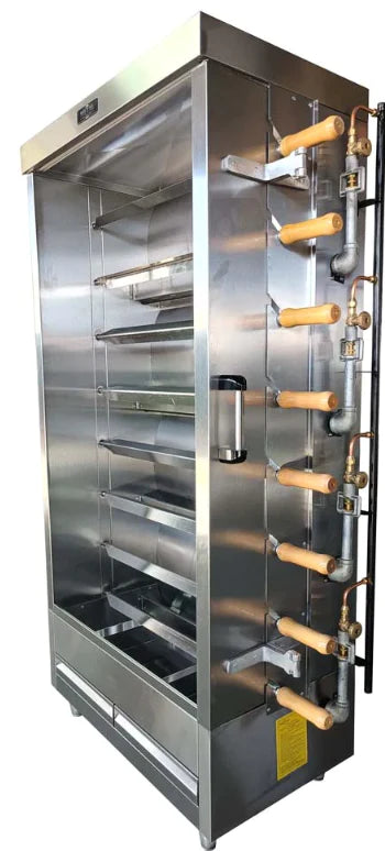 AMTPO Commercial Gas Rotisserie Oven for Chicken - Cooks 40 Chickens at Once, FRG8VE Model - Perfect for Restaurants, Catering & Large Events
