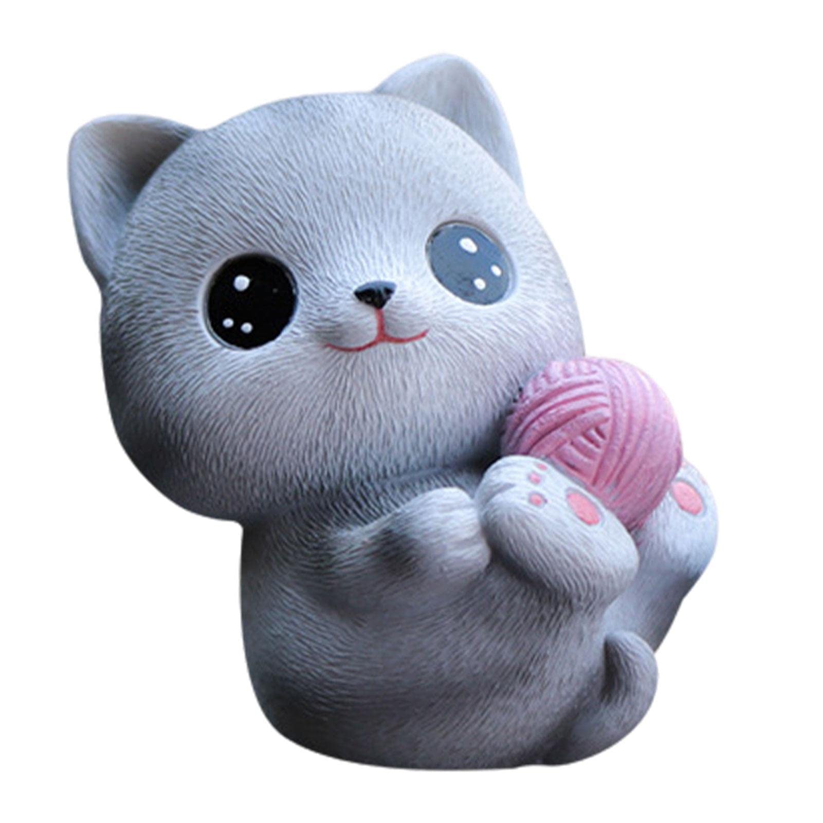 Car Interior Cat Ornaments - Cute Cat Statue Dashboard Decor for Cars, Home & Office | Cartoon Cat Figurines for Automotive Accessories, Desktop Decor & Gifts | Perfect for Car Lovers, Cat Enthusiasts & Office Decorations