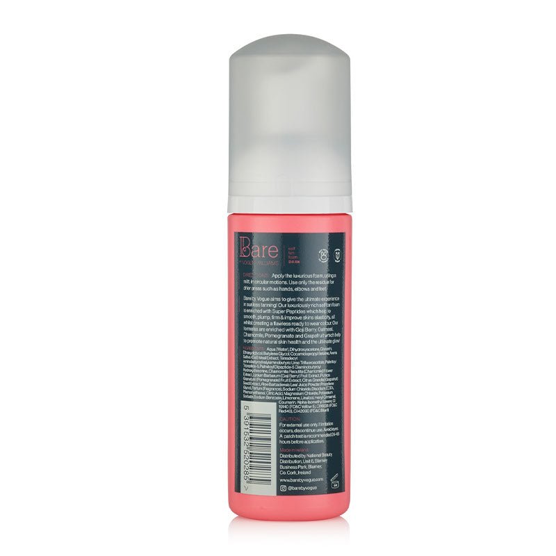 Bare by Vogue Self Tanning Foam - Natural Looking Sunless Tan for Face & Body - Perfect for Beach, Vacation & Special Occasions