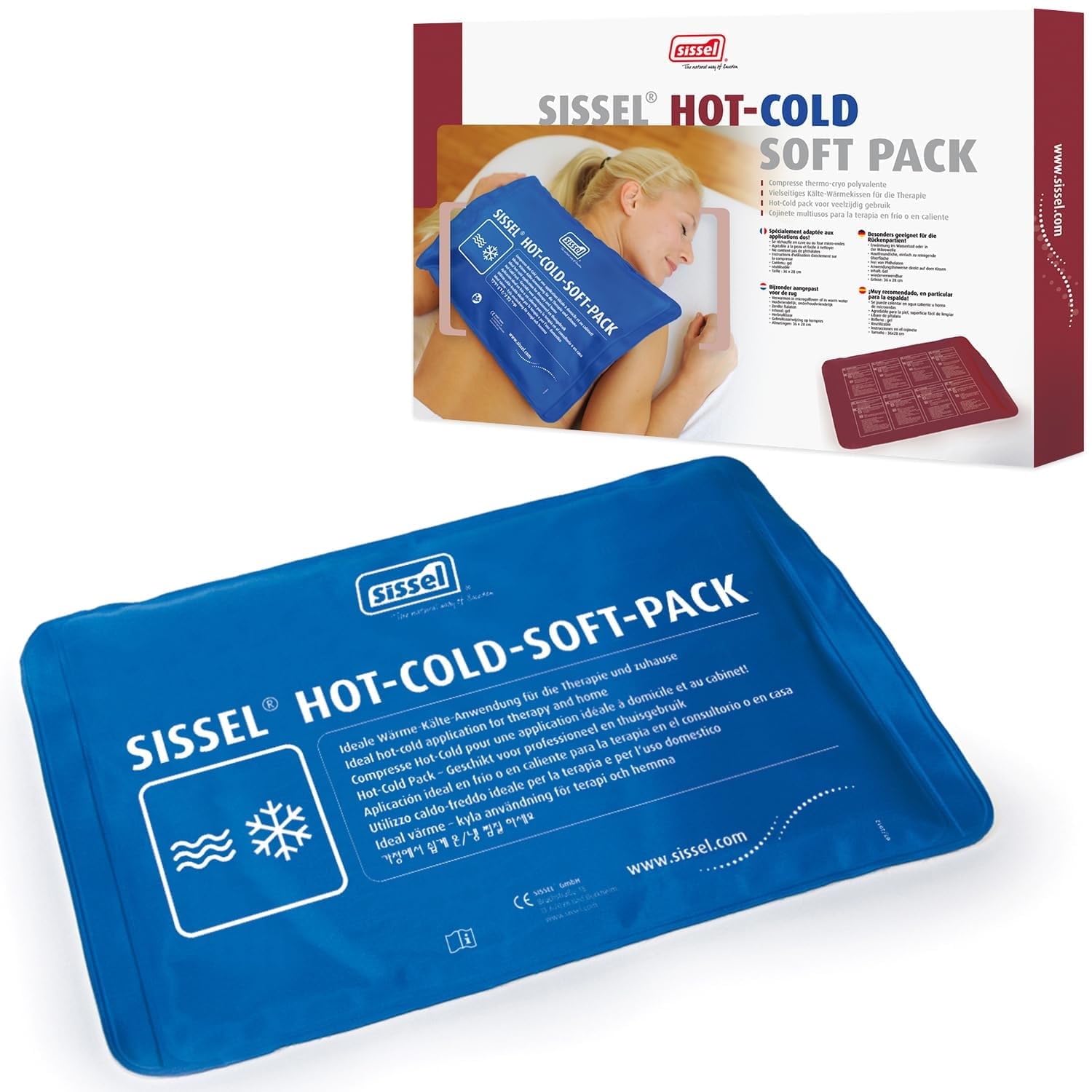 Hot and Cold Therapy Pack for Pain Relief & Muscle Relaxation - Flexible Back Support - Microwave & Freezer Safe - Blue & Bordeaux Colors - Versatile & Durable for Home, Office, Sports Recovery