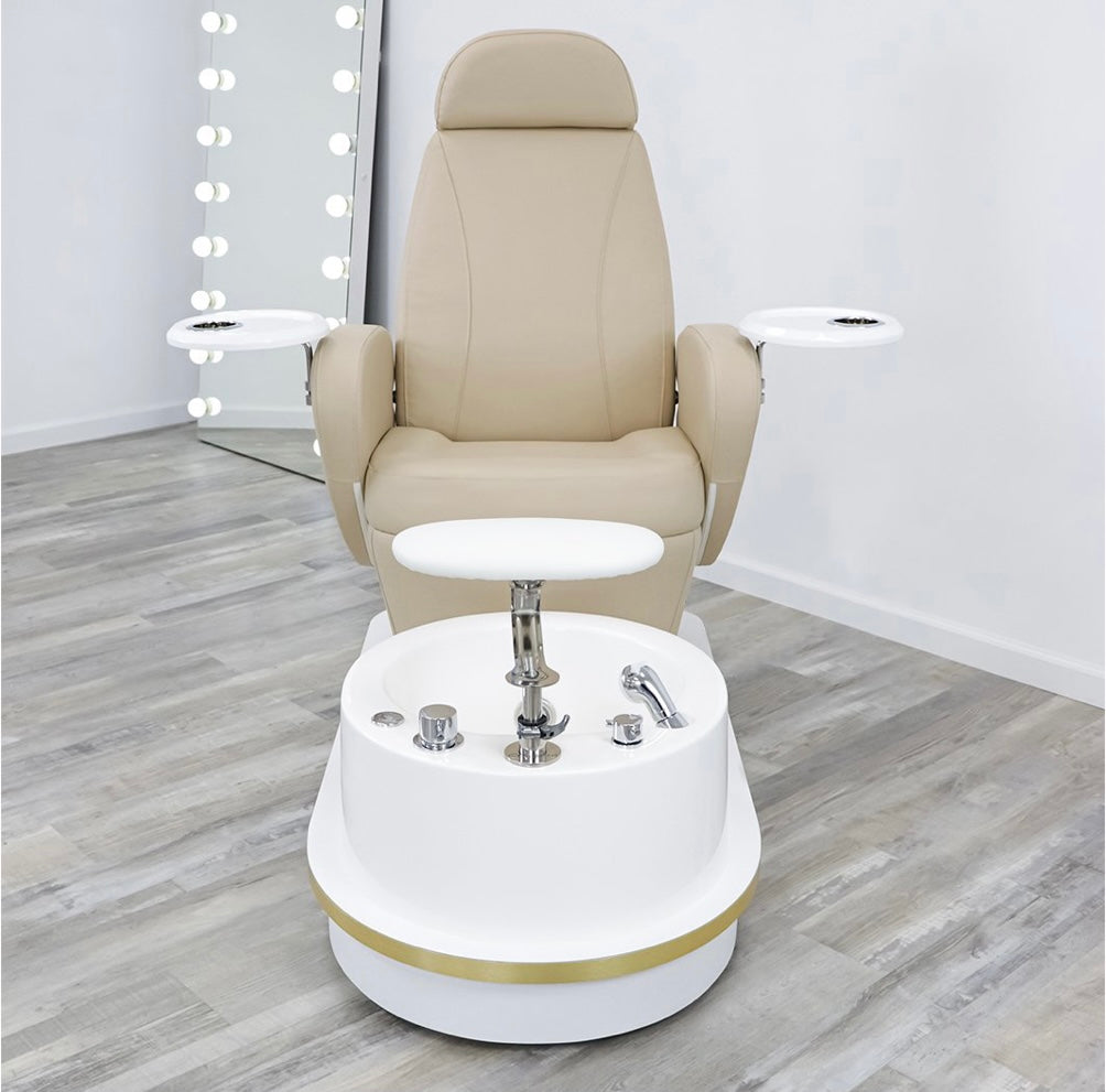 Professional Milan Pedicure Chair for Salon & Spa - Ergonomic Design, Adjustable Height, Comfortable Footrest - Perfect for Nail Technicians & Pedicure Treatments