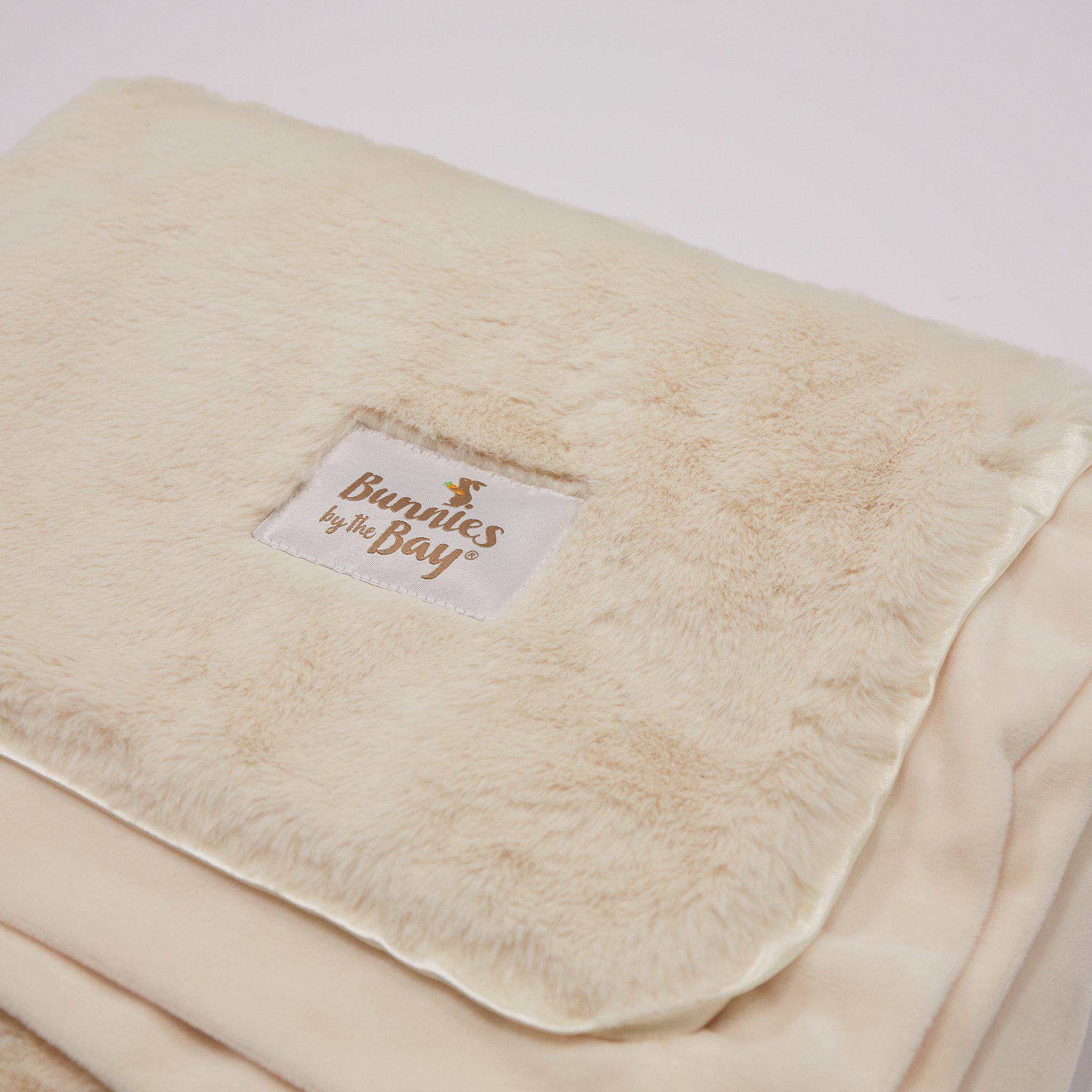 Big Cozy Nibble Fur Blanket - Ultra Soft Fluffy Throw Blanket 50x60 Inches in Cream - Perfect for Bed, Couch, and Winter Snuggling