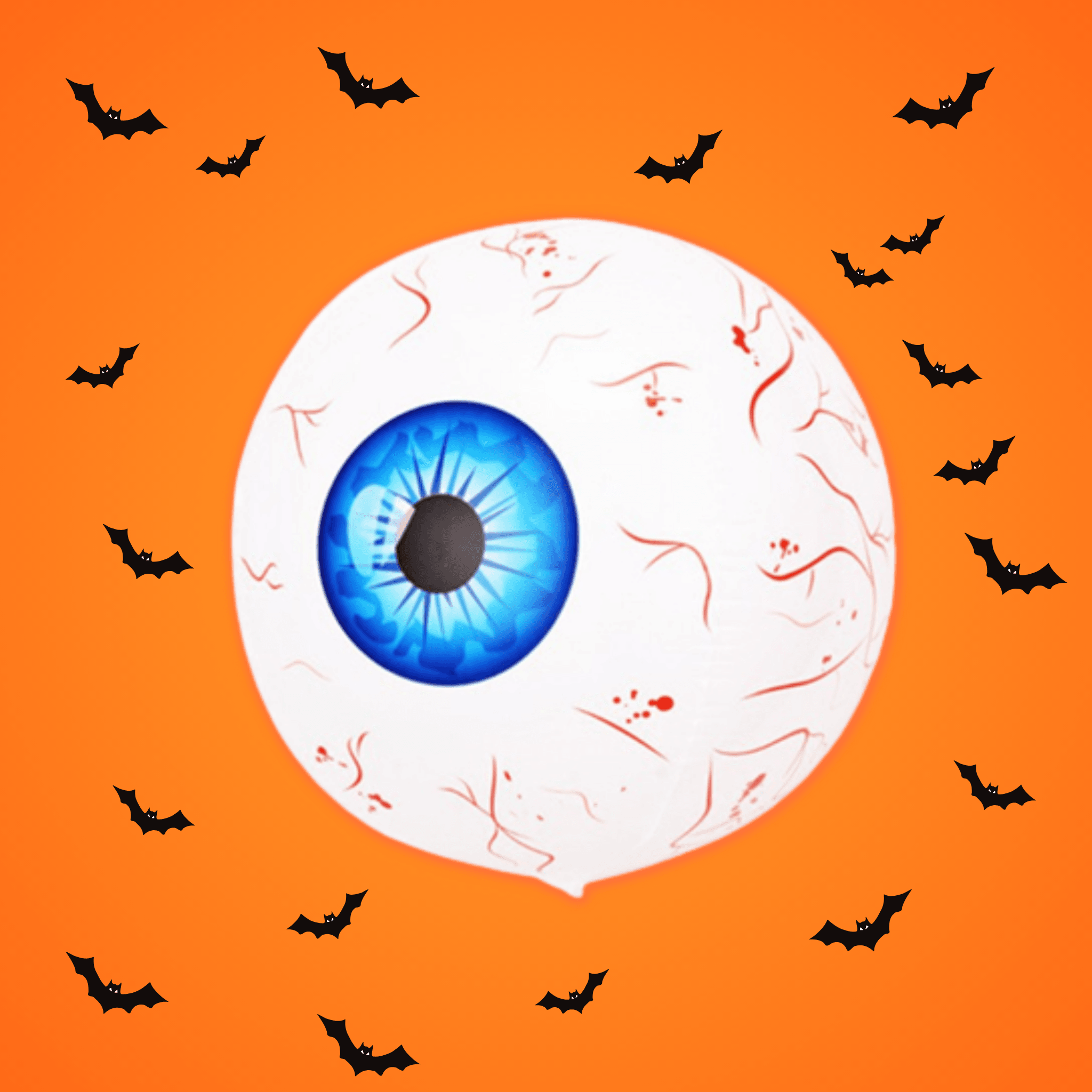 Glow in The Dark Eyeball Balloon - Inflatable Halloween Party Decorations for Spooky Decor, Haunted House, and Themed Events