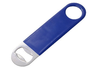 Stainless Steel Bottle Opener with Blue PVC Coating - Flat Design for Easy Opening - Perfect for Bars, Parties, Camping & Home Use