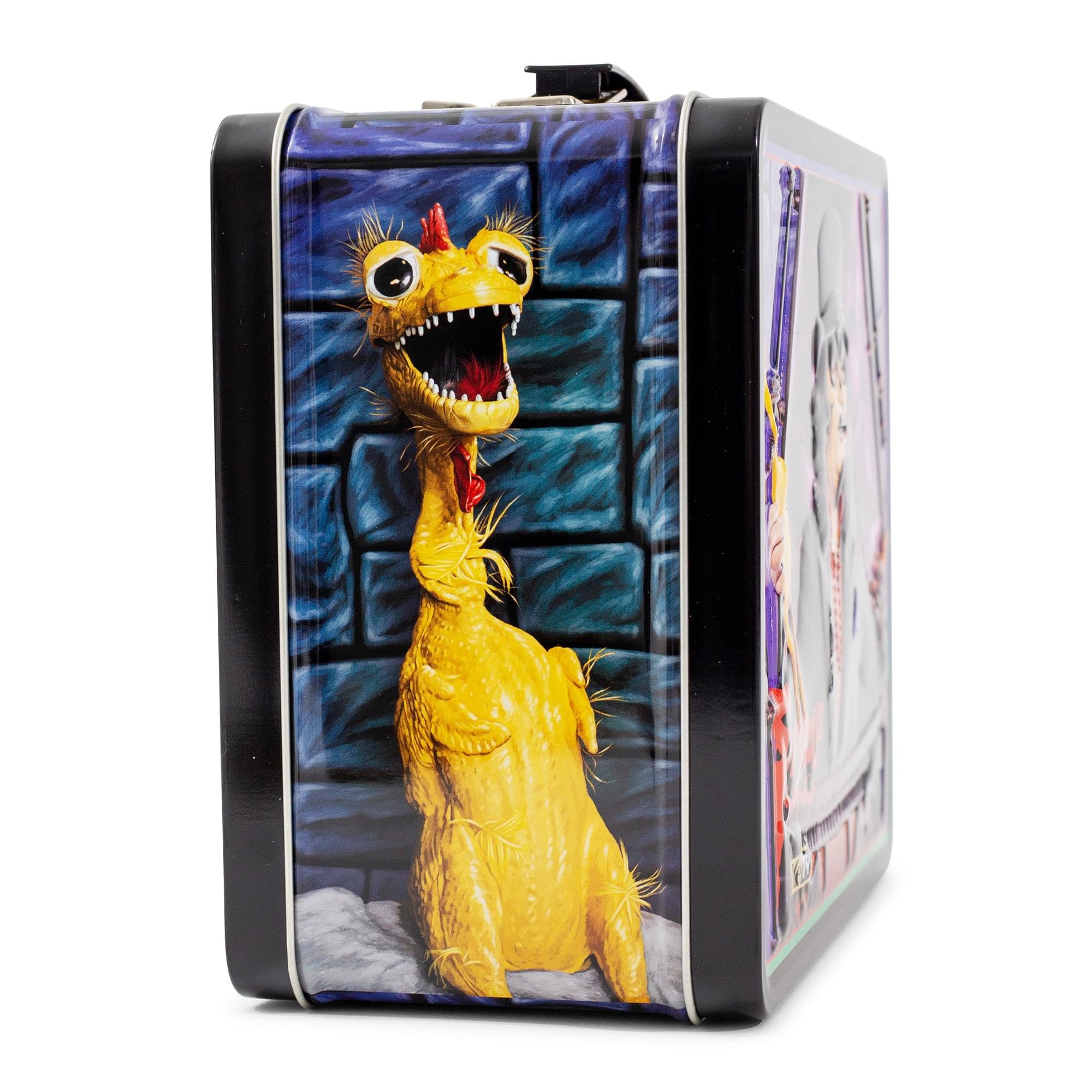 Svengoolie Retro-Style Metal Lunch Box - Vintage Tin Storage Container with Handle | Perfect for School, Picnics & Collectible Display