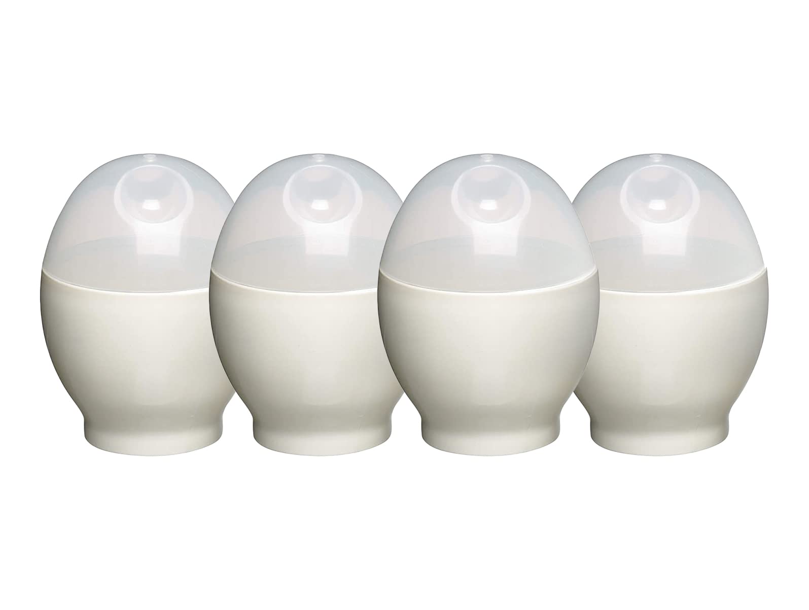 Jolliman Egg Shaped Microwave Egg Boiler Cooker - Quick & Easy Poacher Set of 4 Pieces - Perfect for Breakfast, Meal Prep & Healthy Snacks