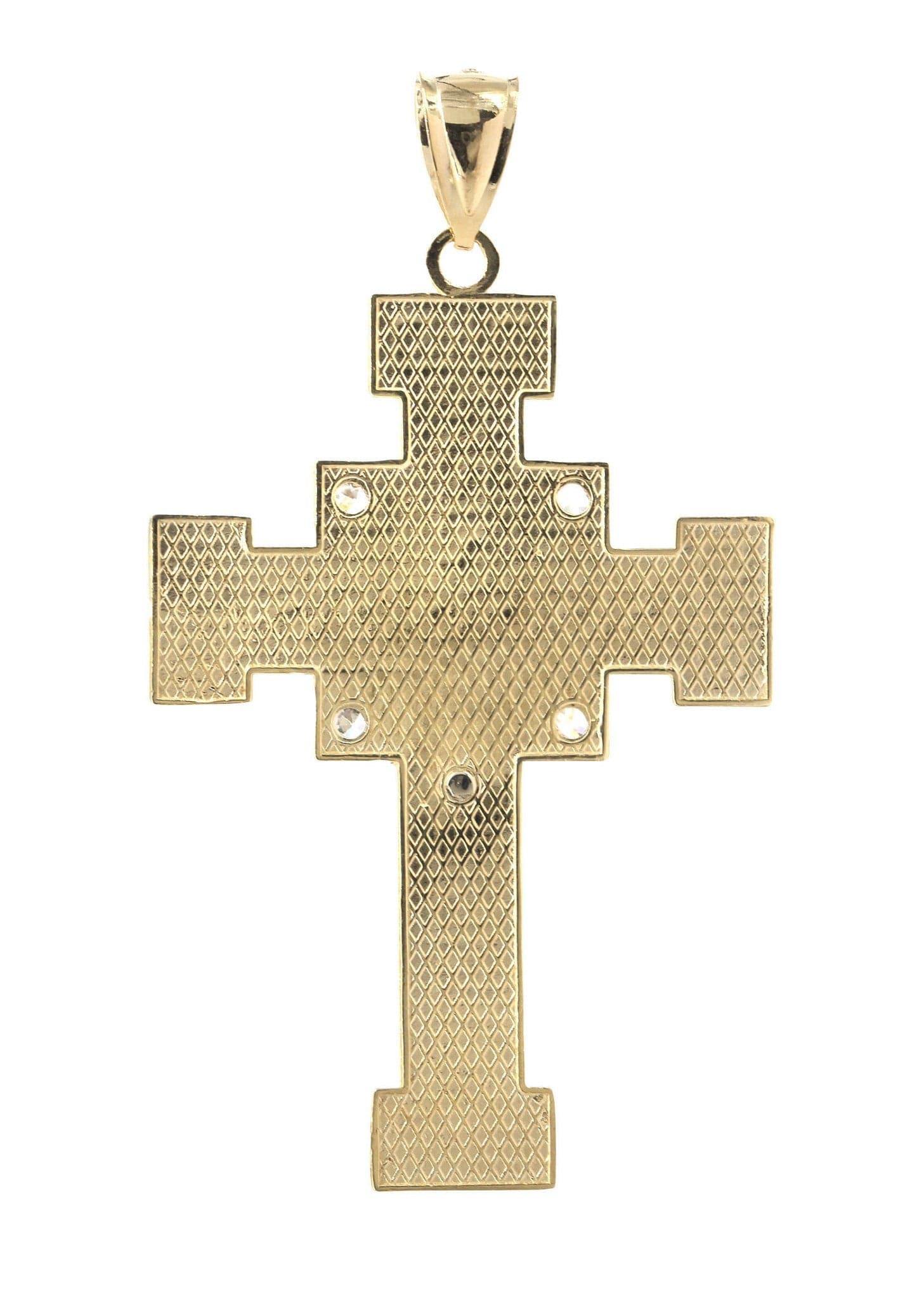 10K Gold Cross Pendant Necklace for Women & Men - 8.8 Grams Religious Jewelry Gift for Baptism, First Communion & Everyday Wear