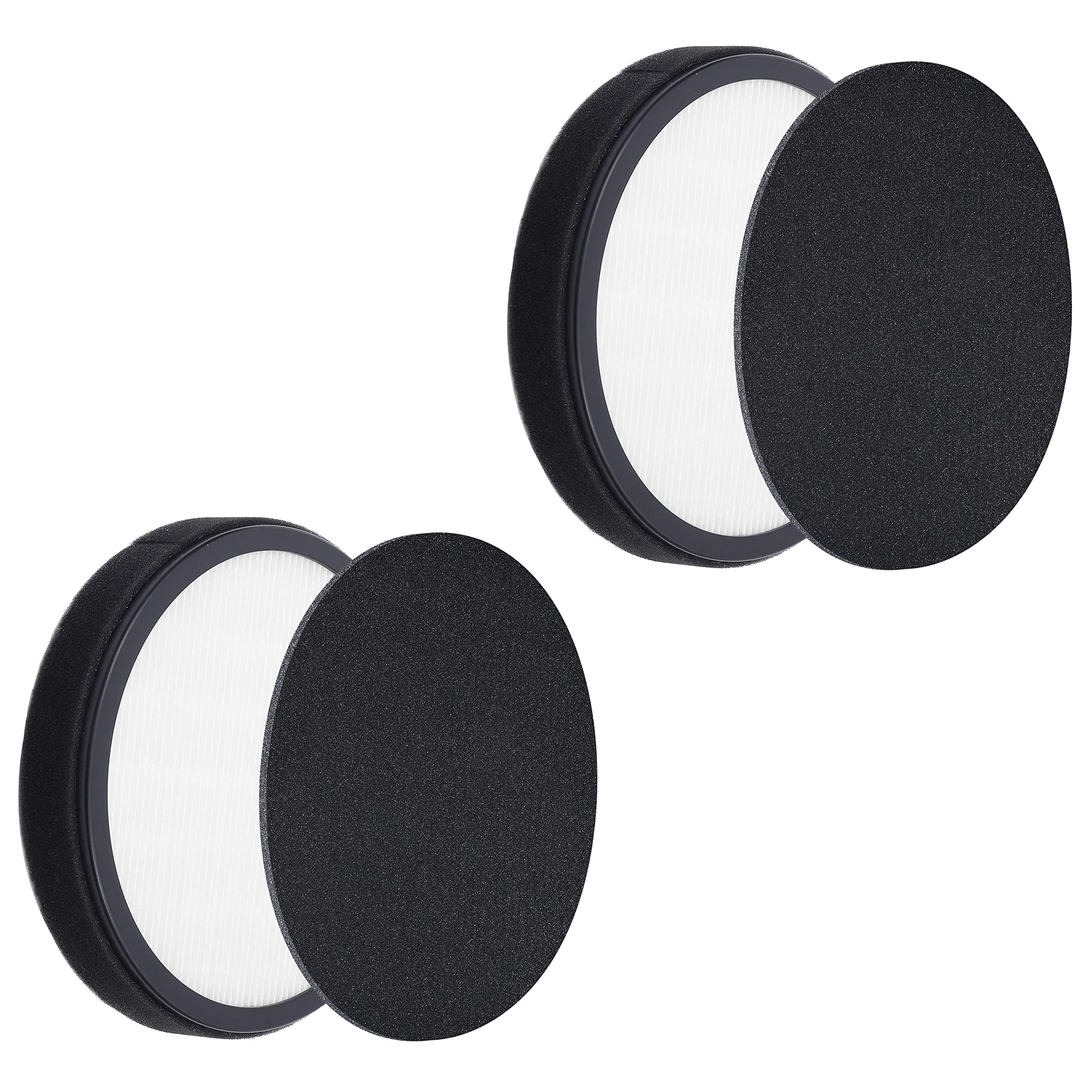 Flintar H13 True HEPA Replacement Air Filter (2-Pack) - Compatible with Pure Enrichment PureZone Halo Air Purifier PEAIRDSK - For Cleaner Air in Bedrooms, Offices & Living Spaces