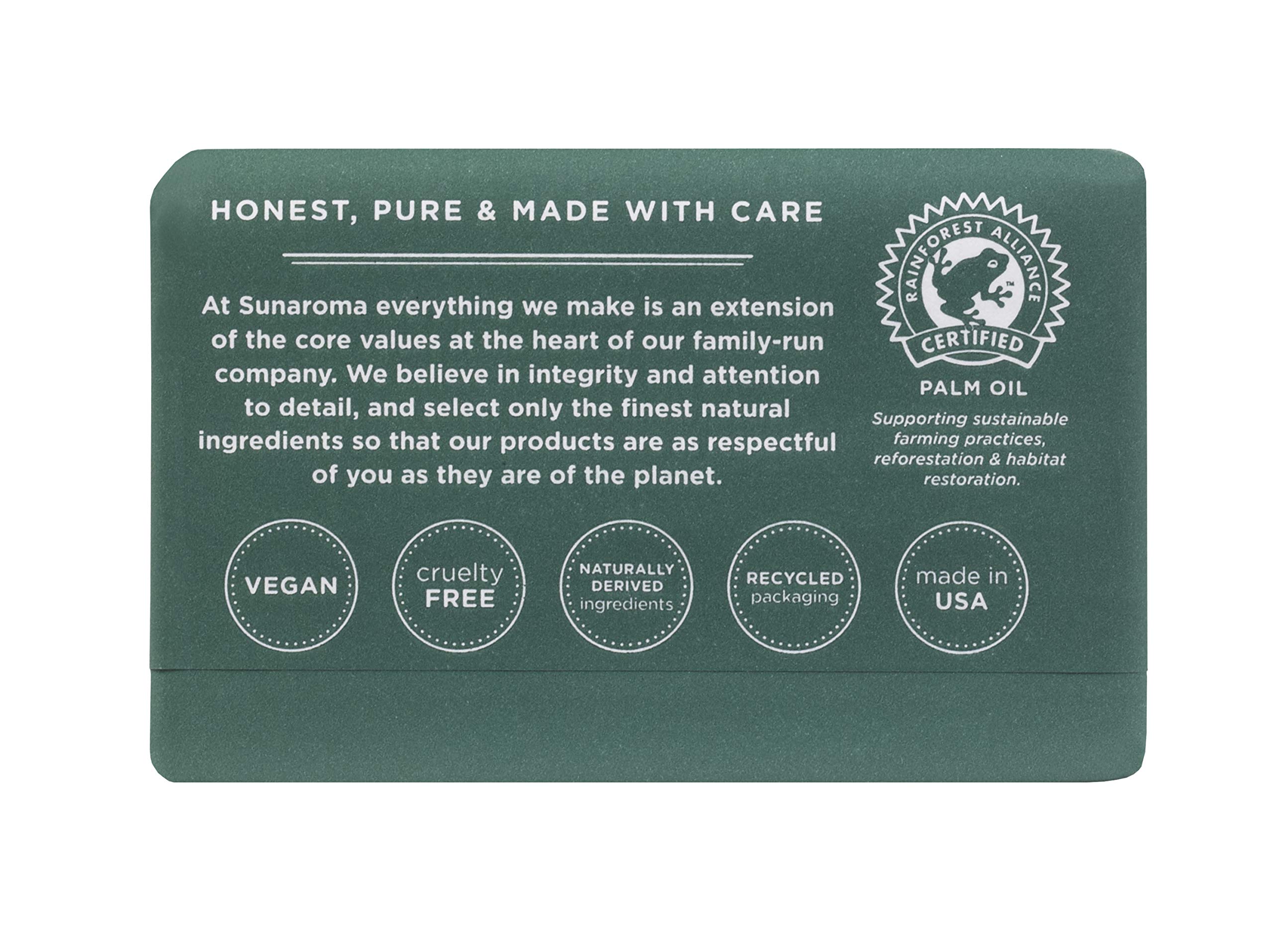 Sunaroma Eucalyptus Tea Tree Oil & Ginger Soap Bar - Natural Antibacterial & Aromatherapy for Skin Care, Relaxation & Stress Relief - Perfect for Shower, Bath & Spa Use (1 Pack)