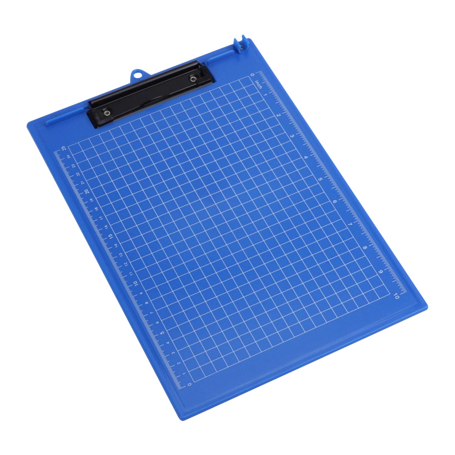 A4 Letter Size Clipboard with Hanging Hole - Plastic Storage Clipboard with Pen Clip, Writing Pad & File Folders - Business Document Holder with CM/INCH Dual Scales - Perfect for School, Office Meetings & Classes